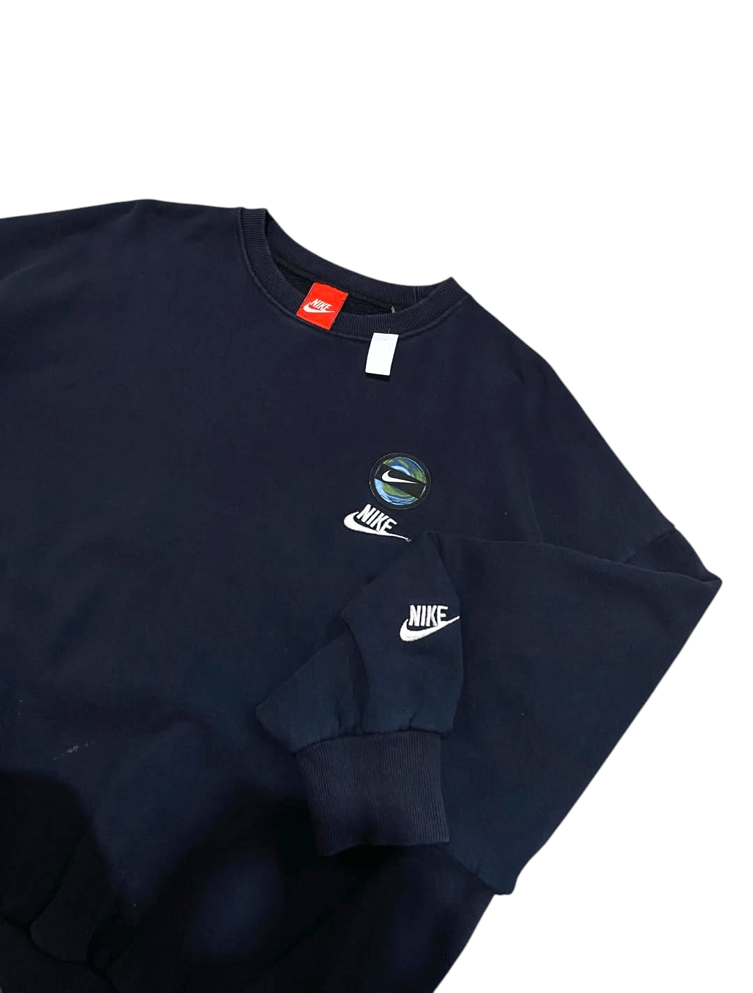 Nike Hype Vintage Nike Circle Earth Logo Sweatshirt Size US L / EU 52-54 / 3 - 6 Thumbnail