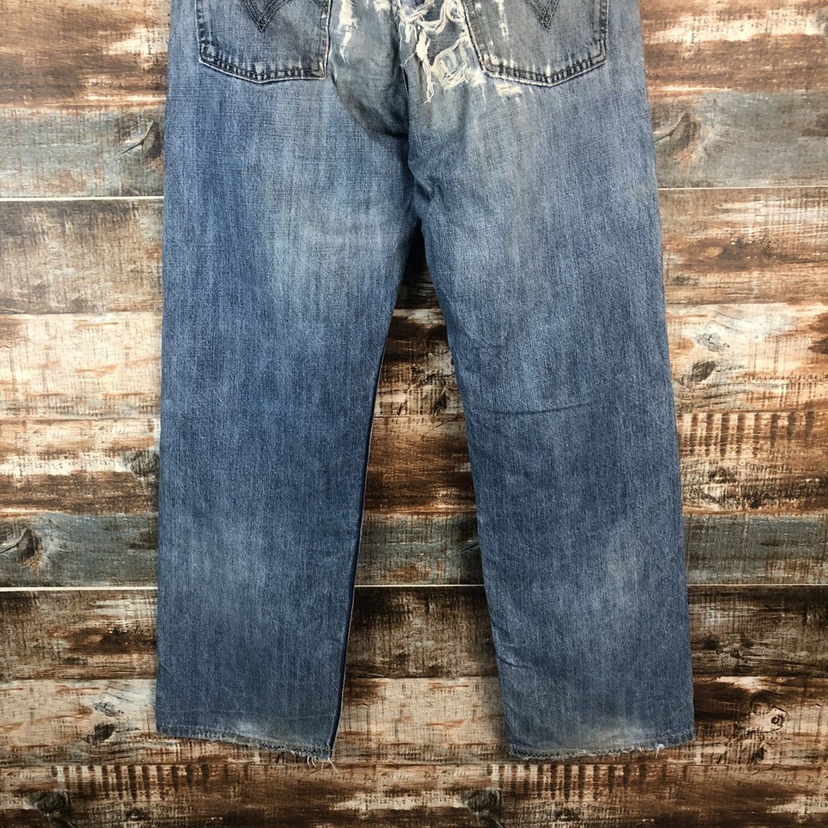 Levi's Levis Blue Distressed ripped Denim Pants #A2119 Size US 32 / EU 48 - 18 Thumbnail