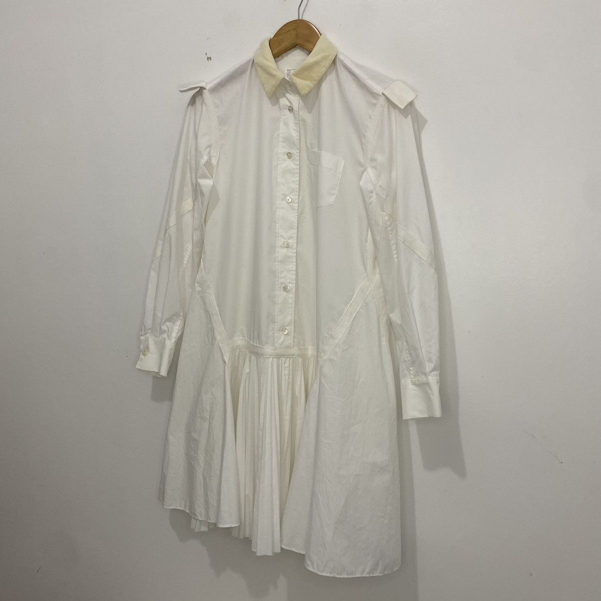 Sacai Sacai Long Sleeves Pleated Dress Size S / US 4 / IT 40 - 3 Thumbnail