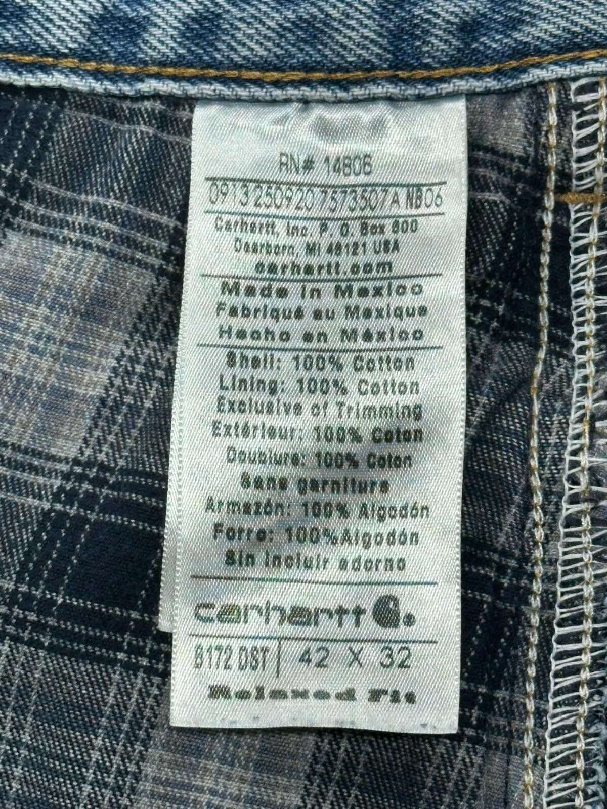 Carhartt Carhartt Heavy Lined Relaxed Fit Denim Jeans Blue Mens 42/32 Size US 42 / EU 58 - 6 Thumbnail