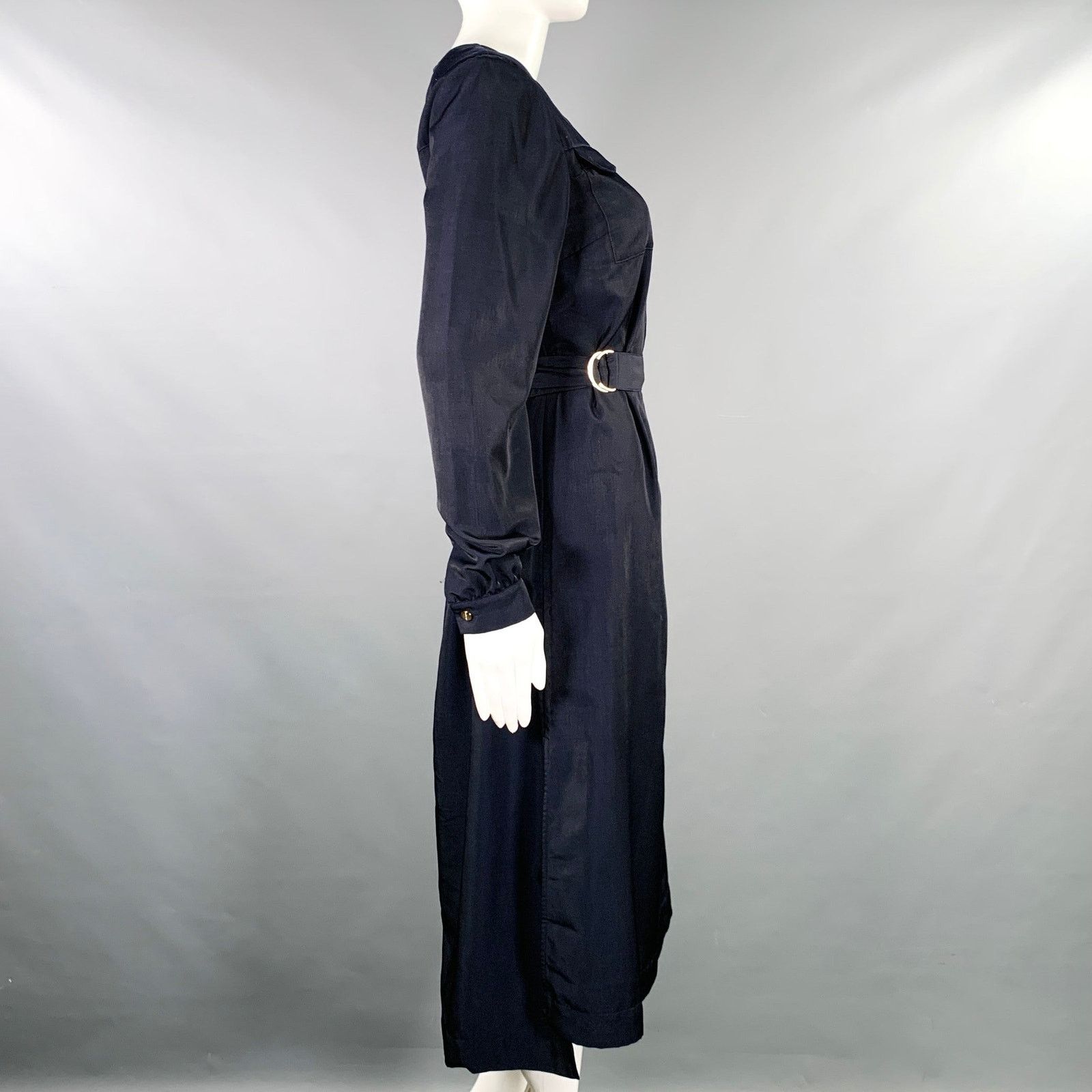 Ted Baker Size S Aminna Navy Polyester Utility Mid Calf Dress Size S / US 4 / IT 40 - 2 Thumbnail