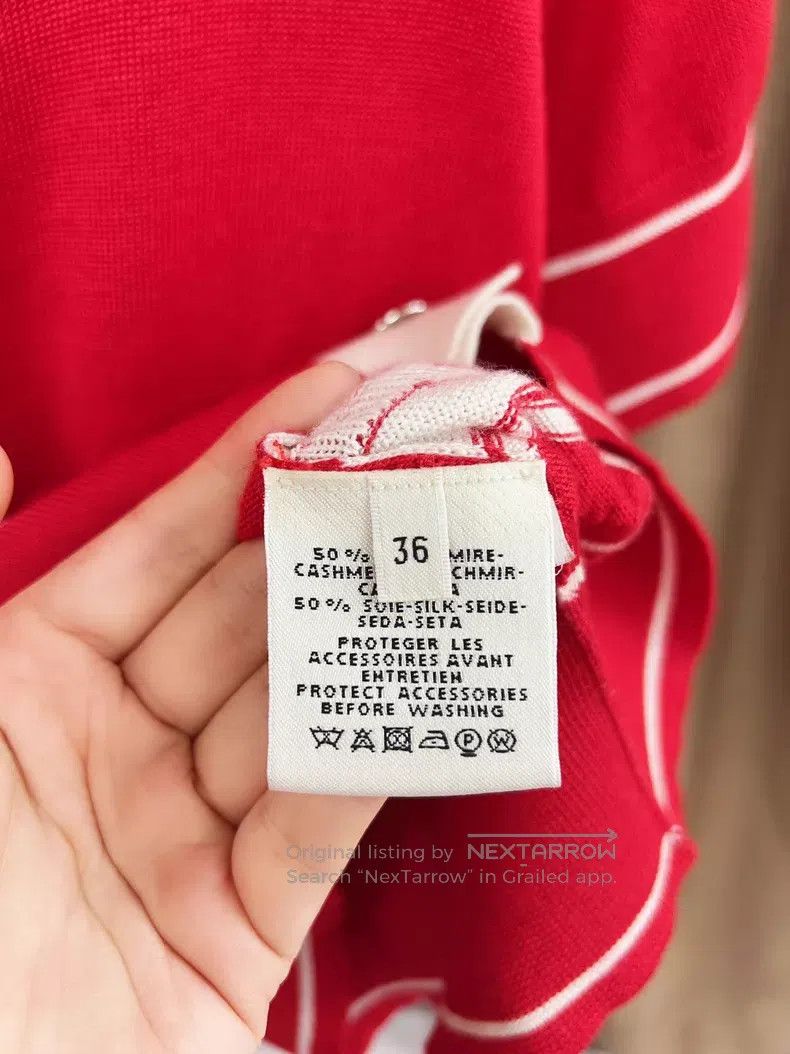 Hermes Hermes Printed Knit Top with Cashmere and Silk Size XS / US 0-2 / IT 36-38 - 6 Thumbnail