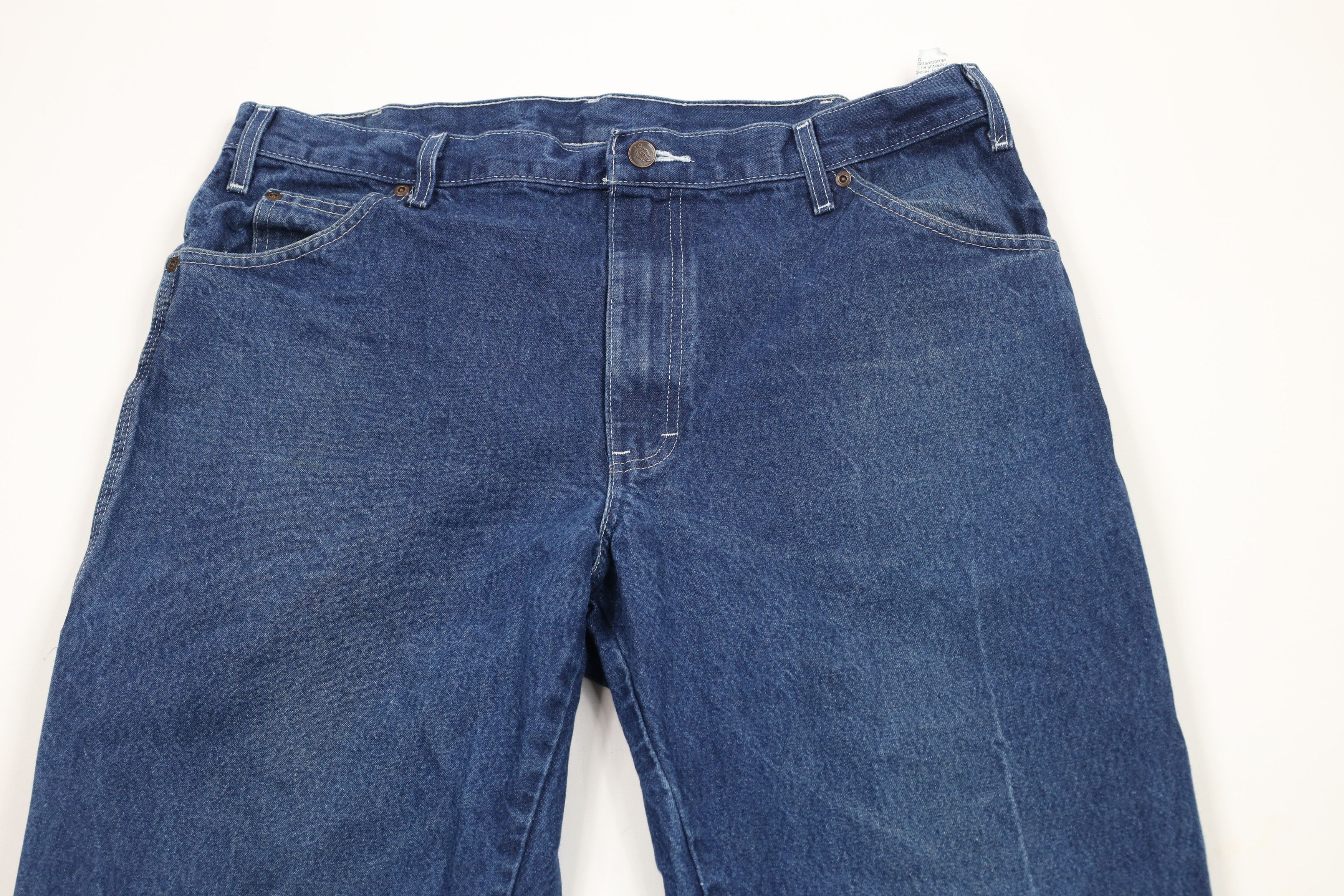 Dickies × Vintage Vintage Y2K Dickies Wide Leg Dungaree Denim Jeans Blue Size US 38 / EU 54 - 2 Thumbnail