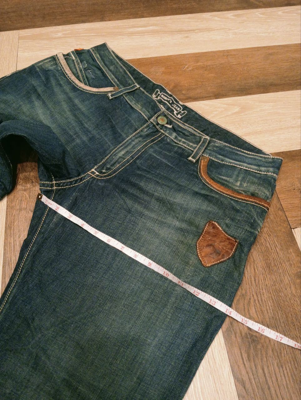 Robins Jeans VINTAGE ROBIN'S JEAN LEATHER POCKET CROPPED PANTS Size US 38 / EU 54 - 18 Thumbnail