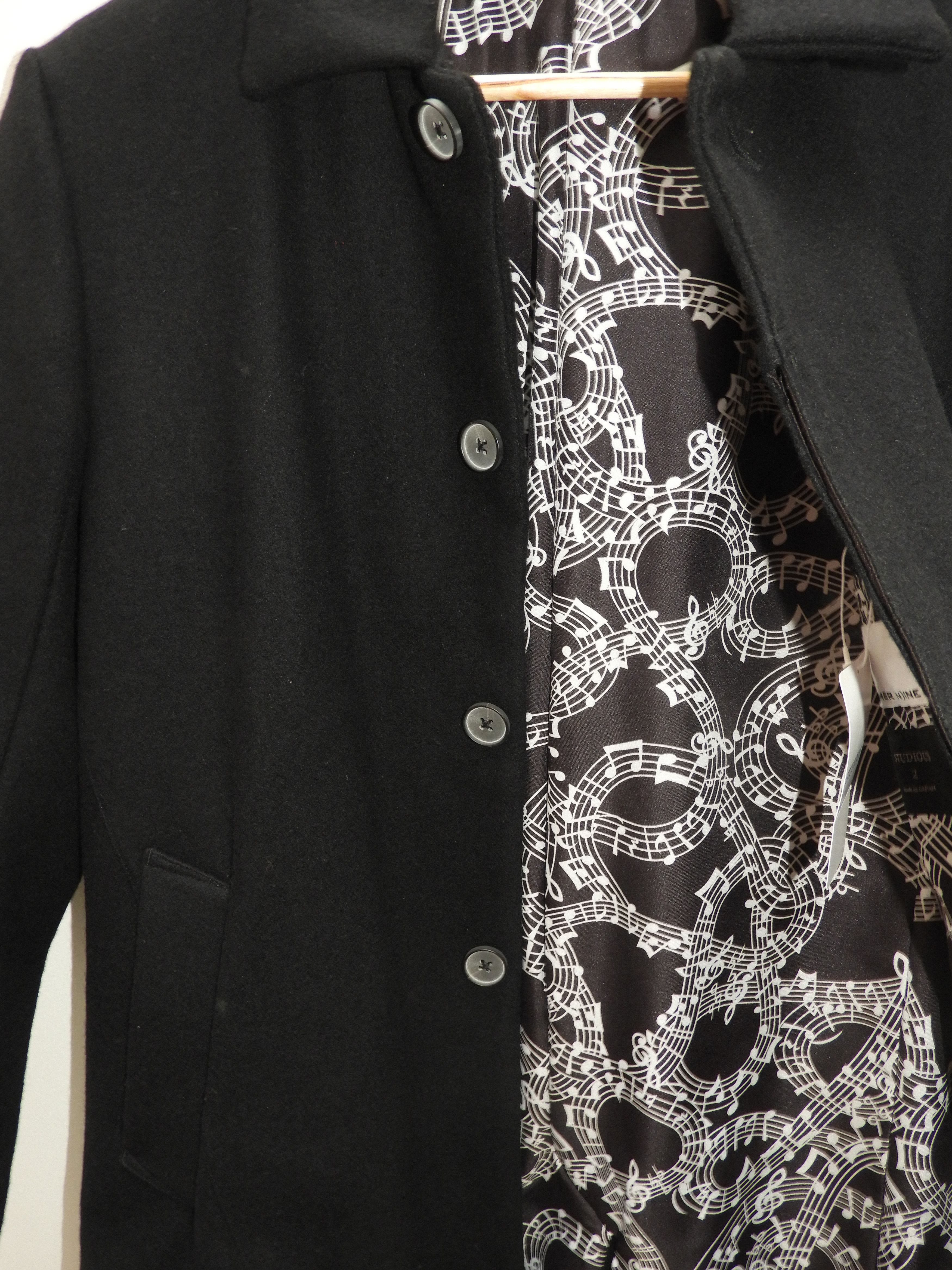 Number (N)ine NUMBER (N)INE Black Bal-Collar Coat Size US M / EU 48-50 / 2 - 8 Thumbnail