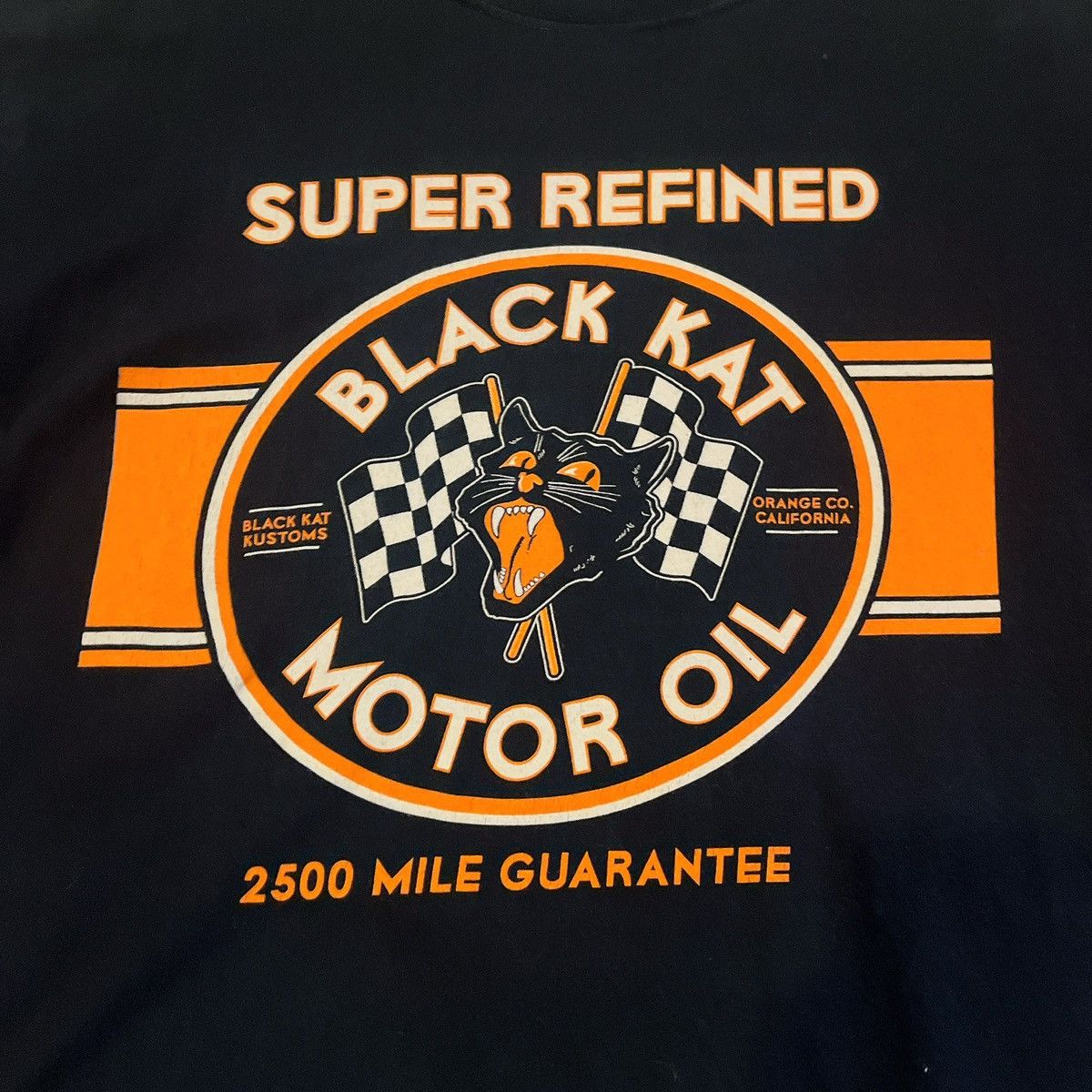 Band Tees × Vintage VTG90’s Super Refined Black Kat Kustoms Motor Oil Size US L / EU 52-54 / 3 - 2 Thumbnail
