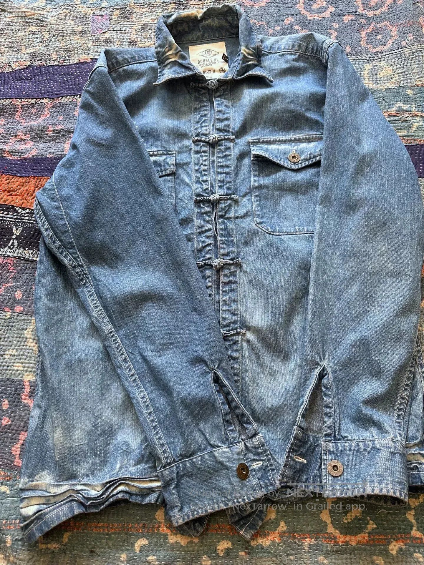 RRL Ralph Lauren rrl vintage denim shirt with distressed look. Size US M / EU 48-50 / 2 - 6 Thumbnail