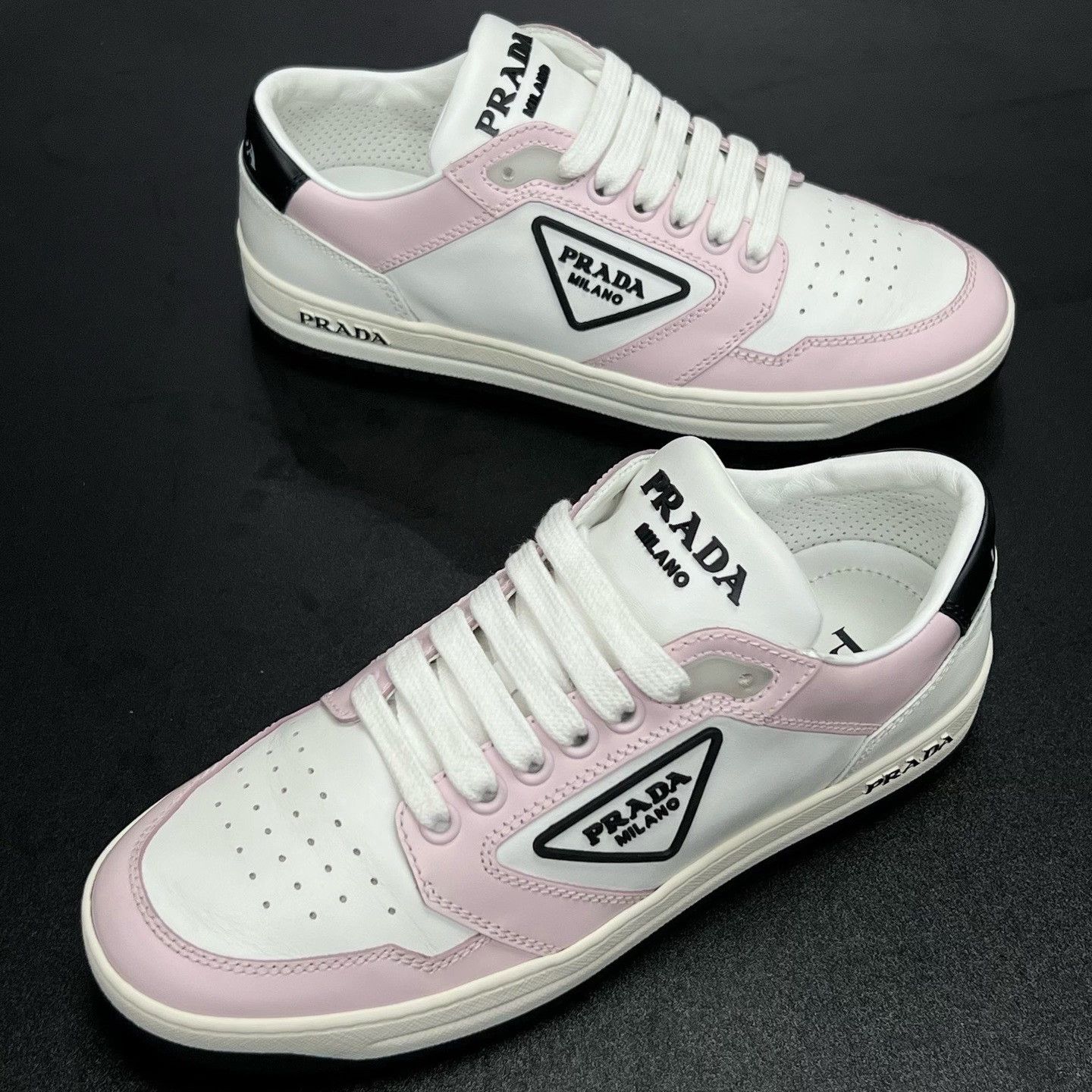 Prada Prada Pink Shoes Low Top High Top Size US 5 / EU 37 - 1 Thumbnail