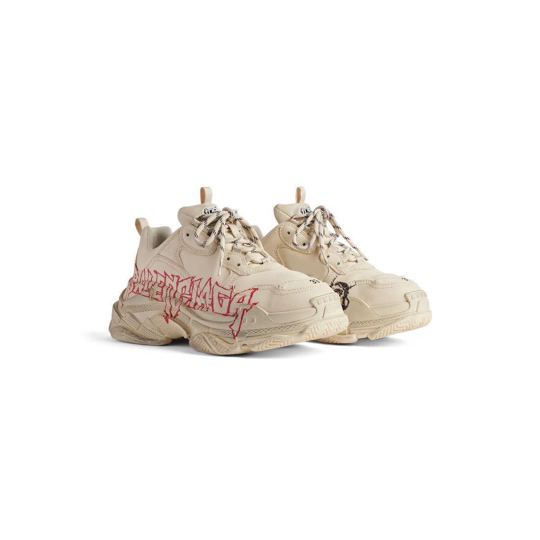 Balenciaga o1srvl11e0325 Triple S Sneakers DIY Metal in Multicolor Size US 8 / IT 38 - 2 Thumbnail