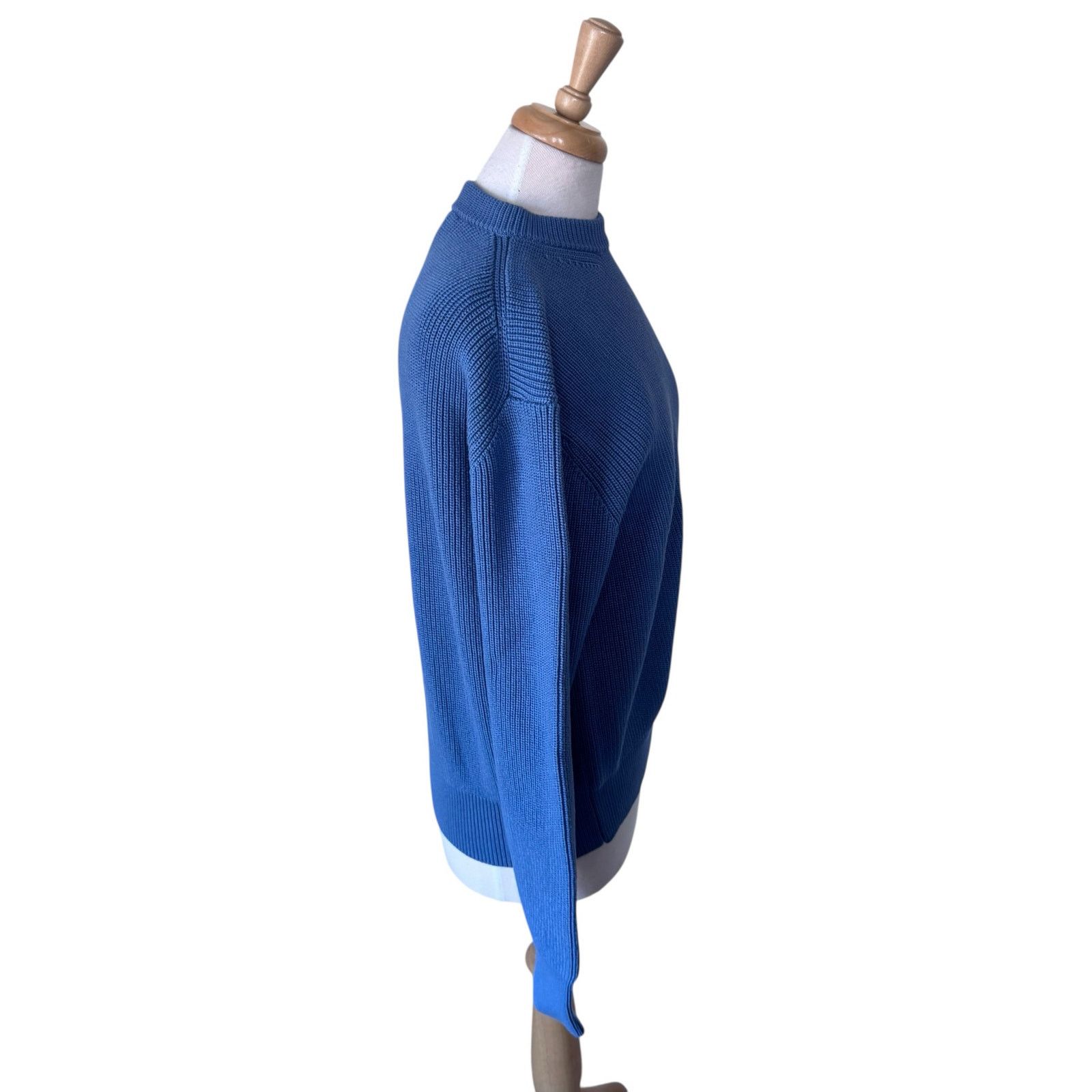 Maison Kitsune Maison Kitsuné Bold Fox Head Patch Ribbed Sweater BLue Size US S / EU 44-46 / 1 - 5 Thumbnail