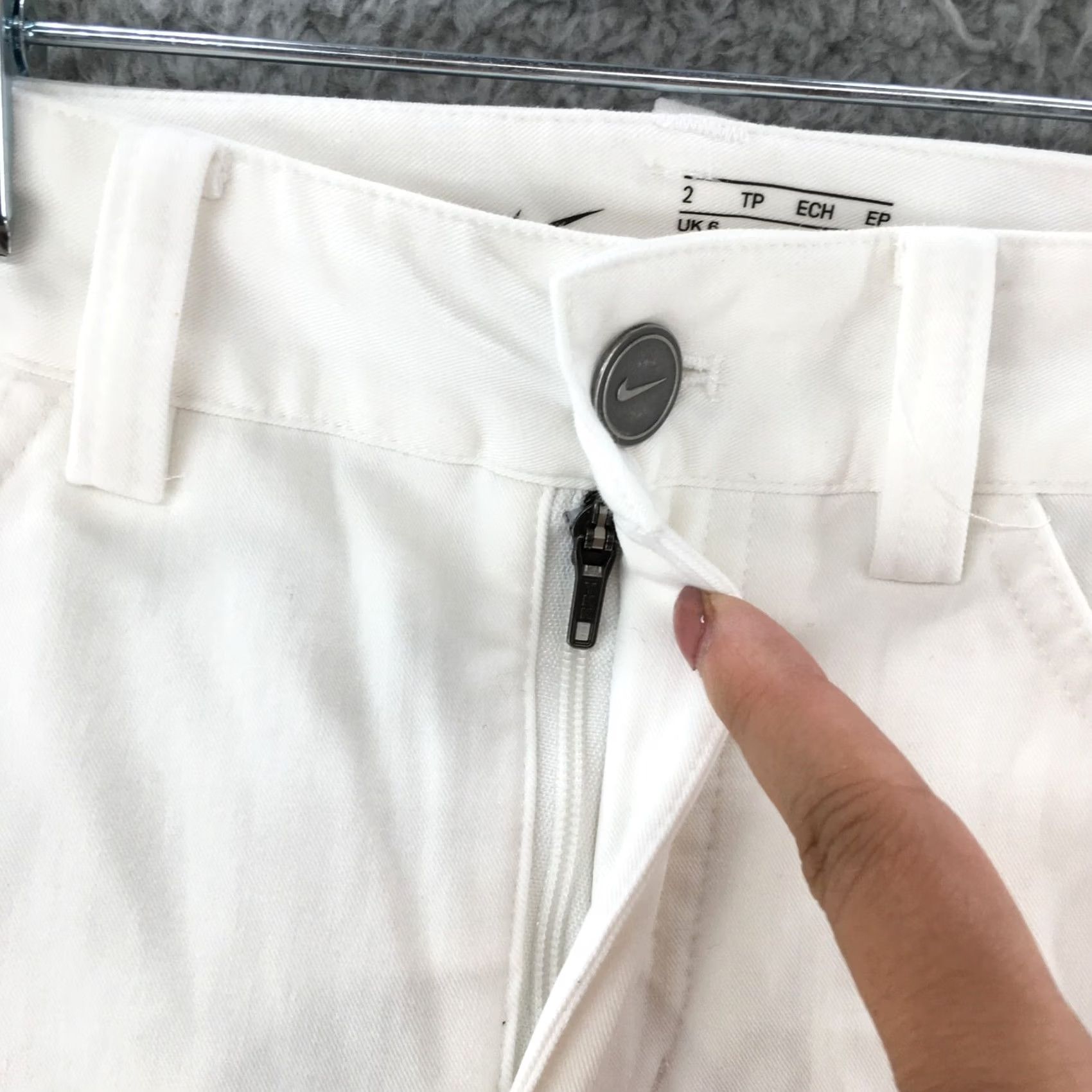Nike Nike Dri Fit Skinny Jeans Womens White Mid Rise Zip Fly Comfort 27 in. Size 27" / US 4 / IT 40 - 4 Thumbnail