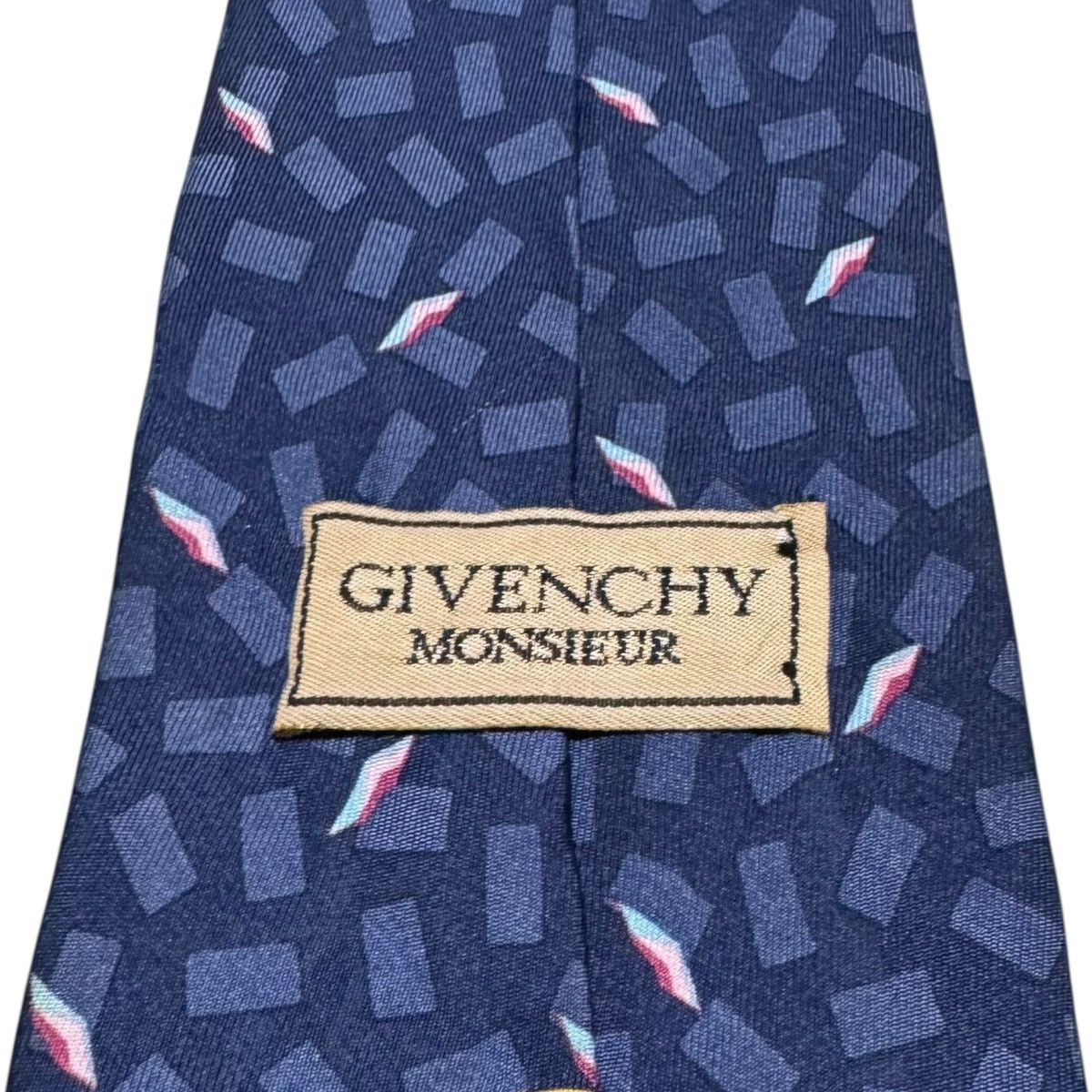 Givenchy Givenchy Monsieur Silk Patterned Geometric Blue Tie 55x3.5 Size ONE SIZE - 6 Thumbnail