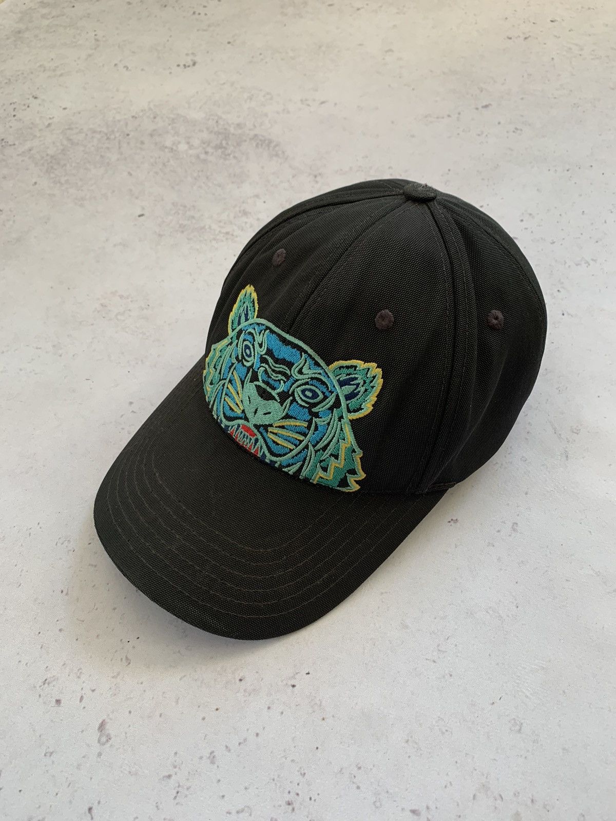 Designer Kenzo Tiger Embroidery Logo Black Cap Size ONE SIZE - 5 Thumbnail