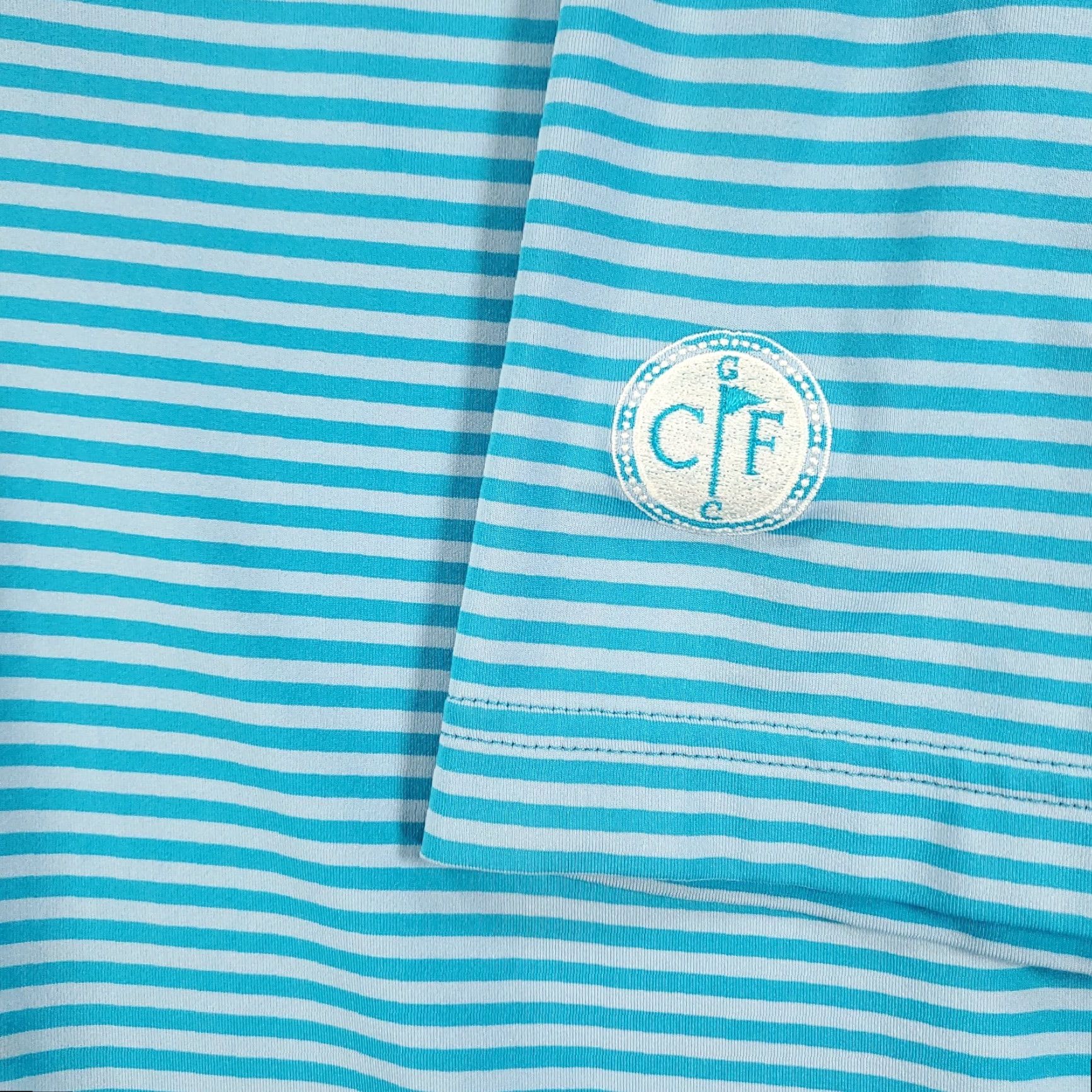 Peter Millar Peter Millar Summer Comfort Shirt Mens XL Blue White Stripe Tech Performance Polo Short Sleeve Golf Size US XL / EU 56 / 4 - 2 Thumbnail