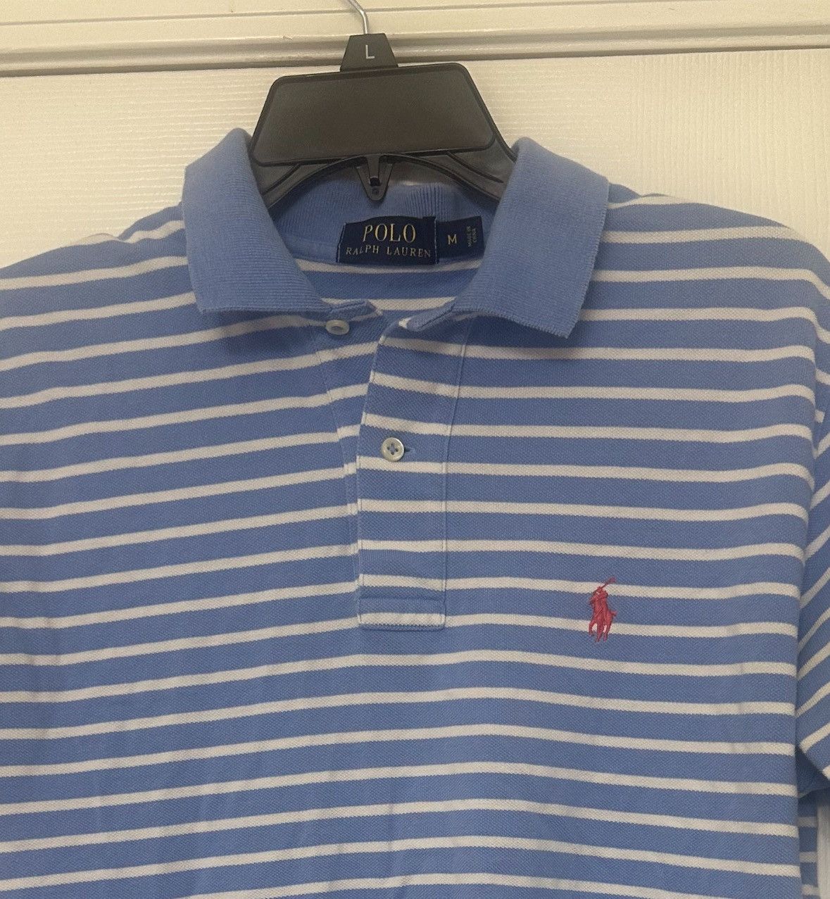 Nautica × Polo Ralph Lauren × Tommy Hilfiger Ralph Lauren Blue Stripped Polo Size US M / EU 48-50 / 2 - 2 Thumbnail