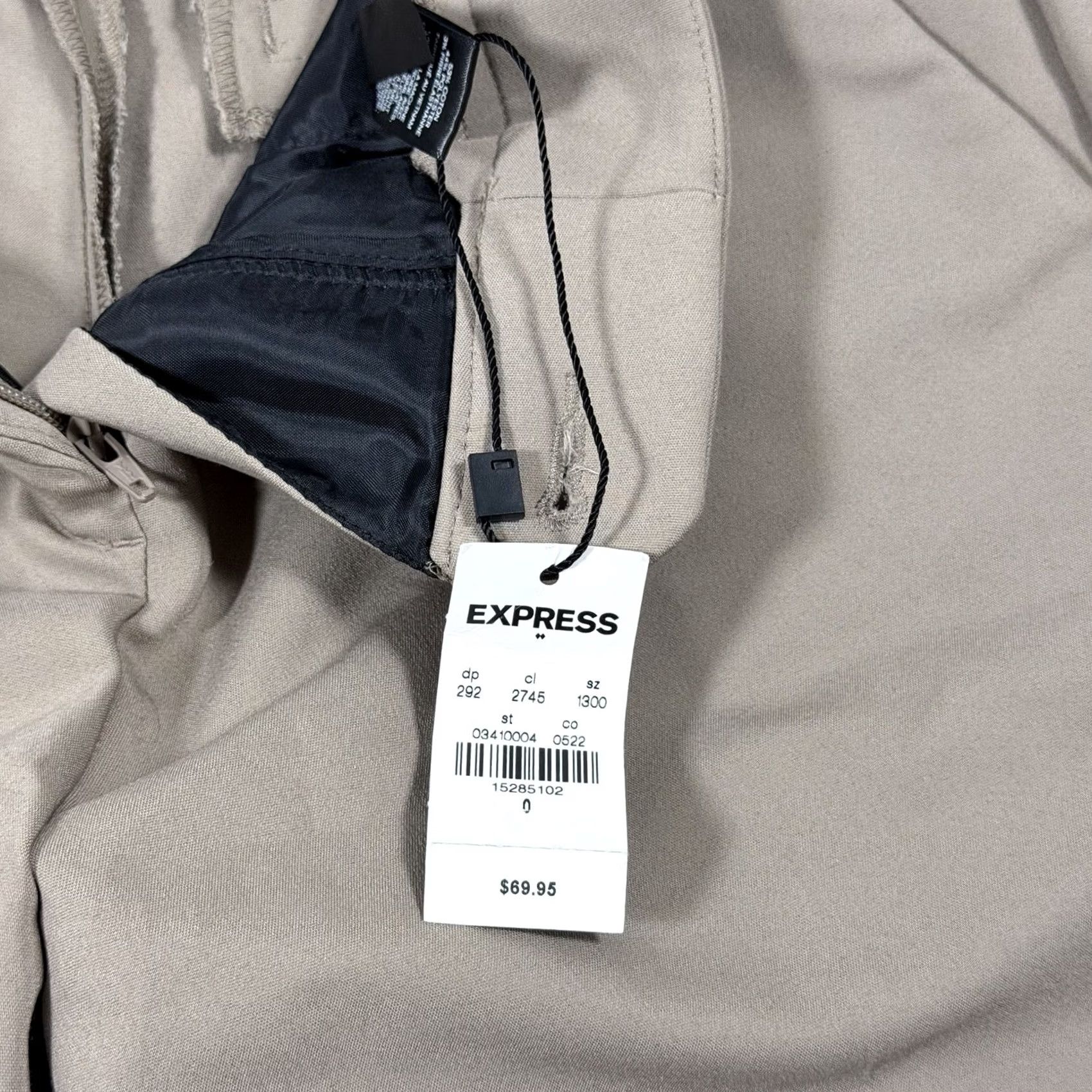 Express Express Columnist Mid Rise Pants Womens 0 Beige NWT Slim Bootcut Flat Front 26x27.5 Modern Dress Pants Size 25" / US 0 / IT 36 - 7 Thumbnail