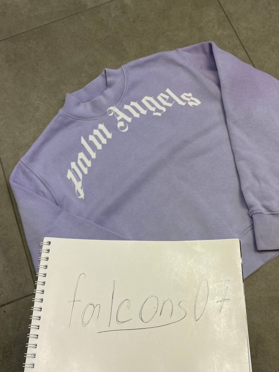 Palm Angels Palm Angels Curved Big Logo Purple Sweatshirt Size L / US 10 / IT 46 - 2 Thumbnail