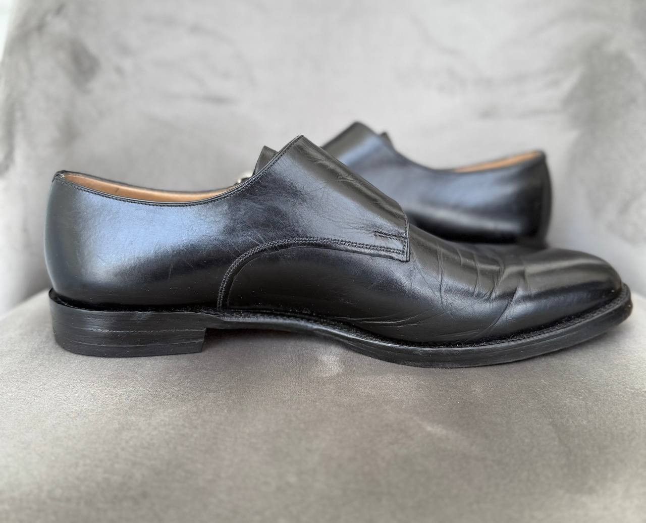Bally Bally Scardino mens Black Leather Monks monk strap shoes Size US 11.5 / EU 44-45 - 4 Thumbnail
