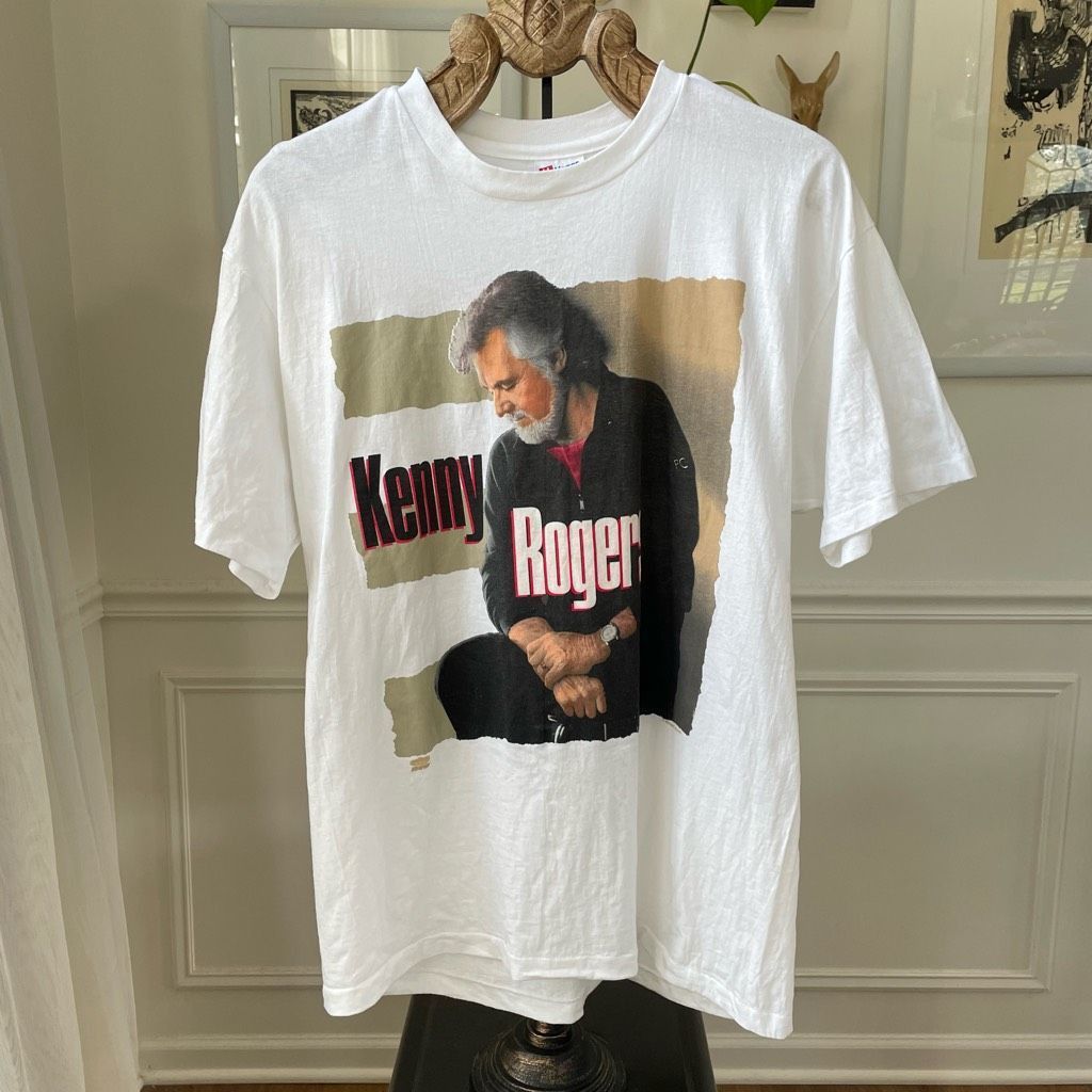 Hanes Vintage 1993 Kenny Rogers Single Stitch Cotton Tshirt XL Size US XL / EU 56 / 4 - 4 Thumbnail