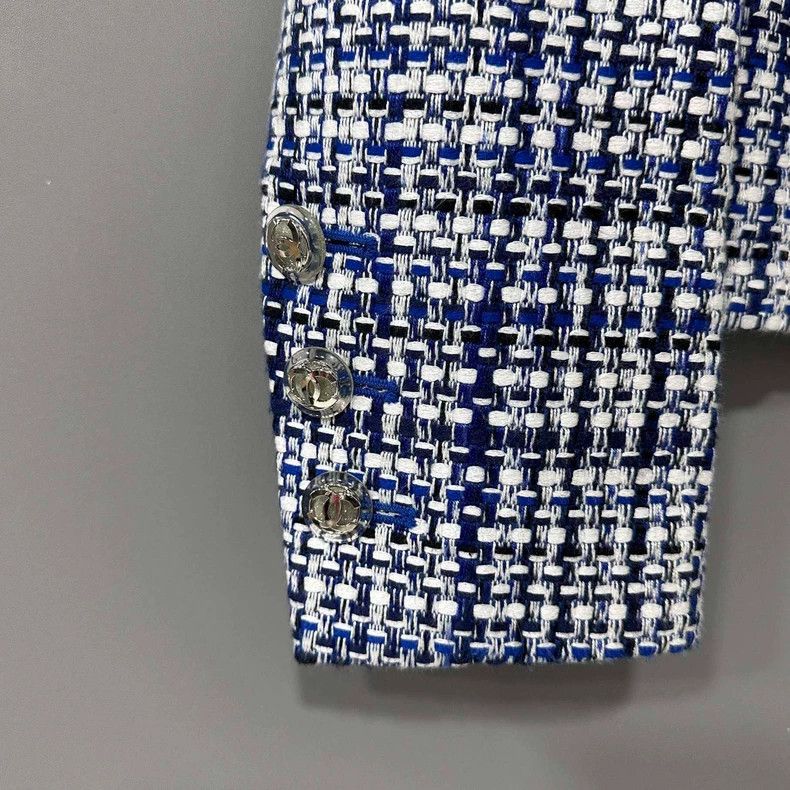 Chanel ChanelDouble-breasted blue and white outside the compositio Size XXS / US 00 / IT 34 - 4 Thumbnail