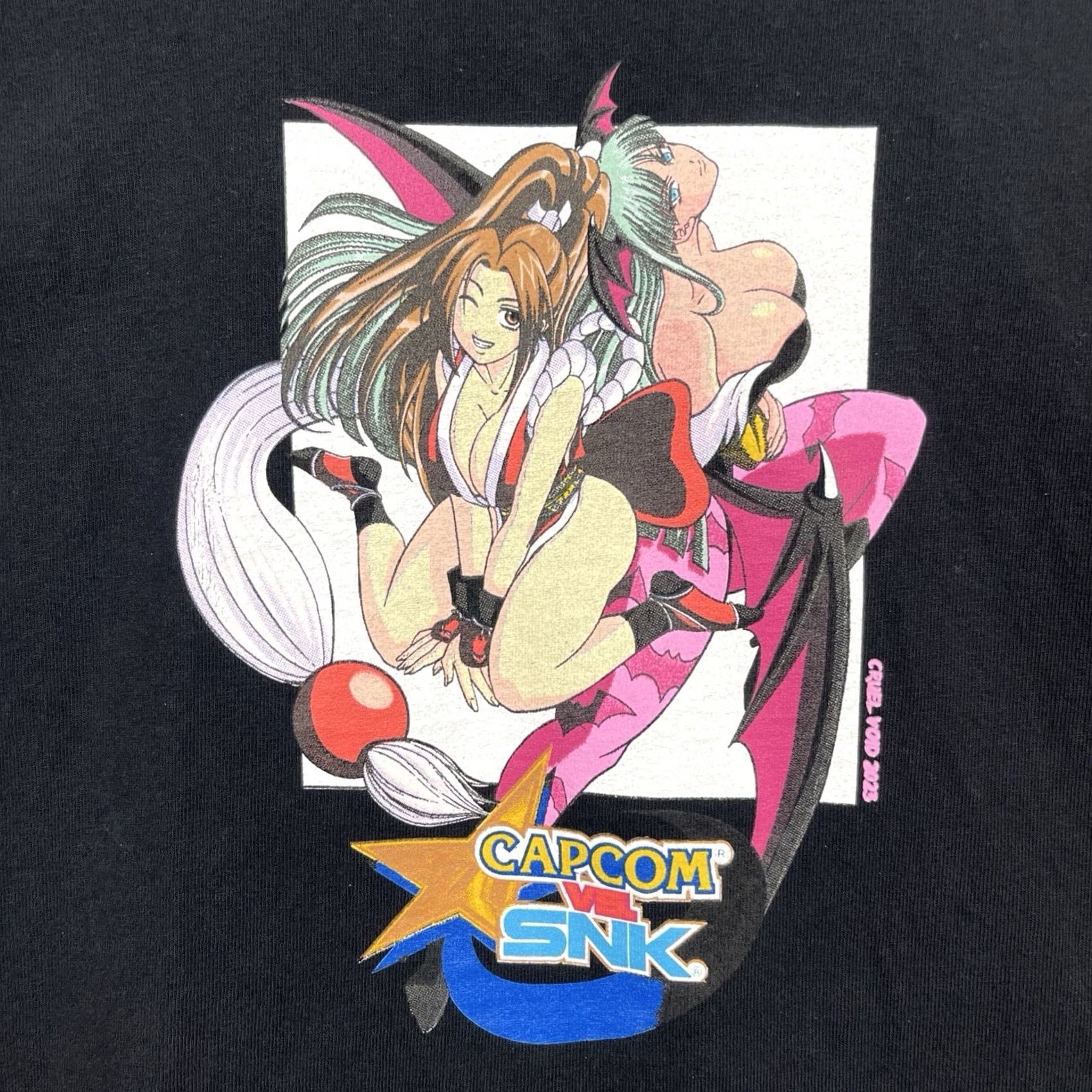 Vintage Cruel Void Shirt Mens XL Black Capcom vs SNK Mai Shiranui Morrigan Aensland Size US XL / EU 56 / 4 - 4 Thumbnail
