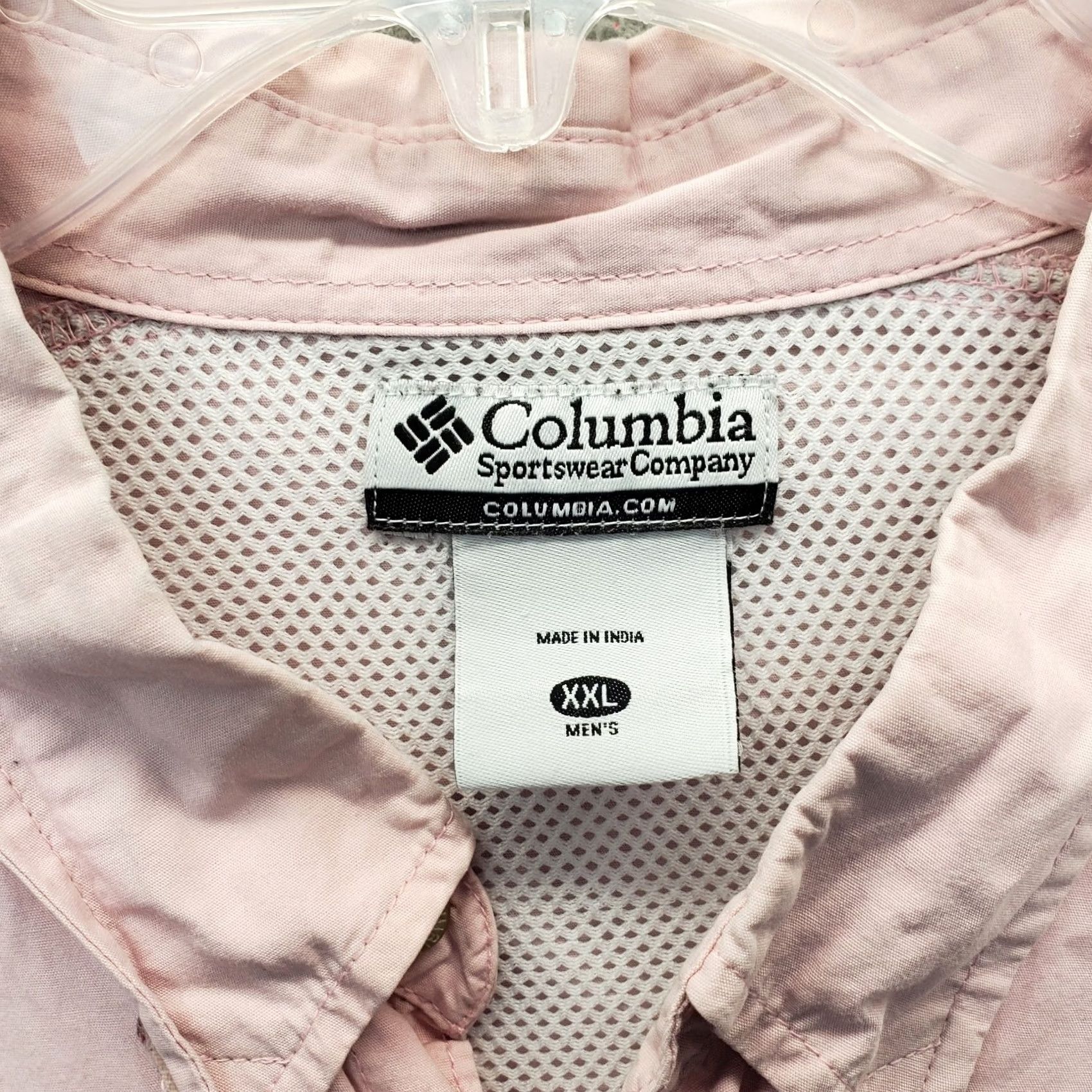 Pinko Columbia Fishing Shirt Men 2XL Pink Detail Pocket Button-Up Collar Short Sleeve Shirt Size US XXL / EU 58 / 5 - 6 Thumbnail