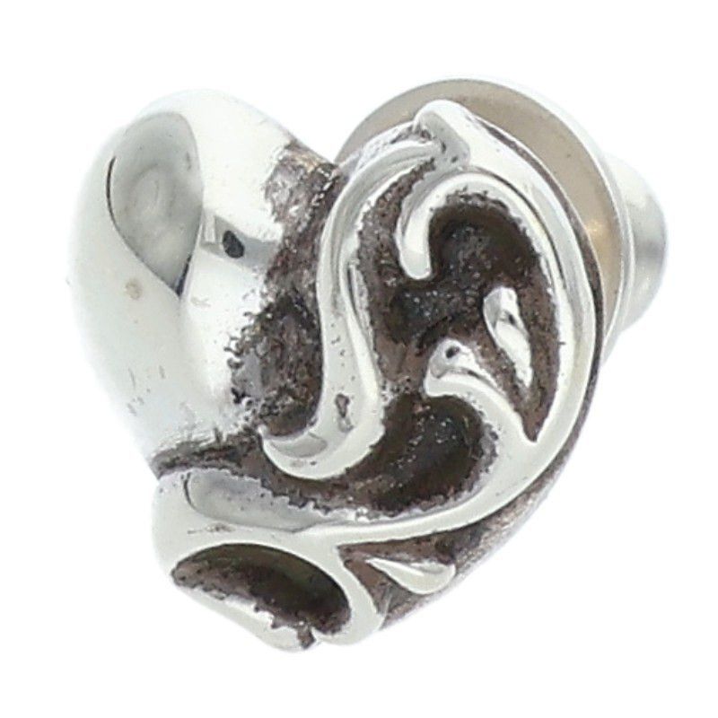 Chrome Hearts Chrome Hearts Heart Stud Silver Earring Size ONE SIZE - 1 Thumbnail
