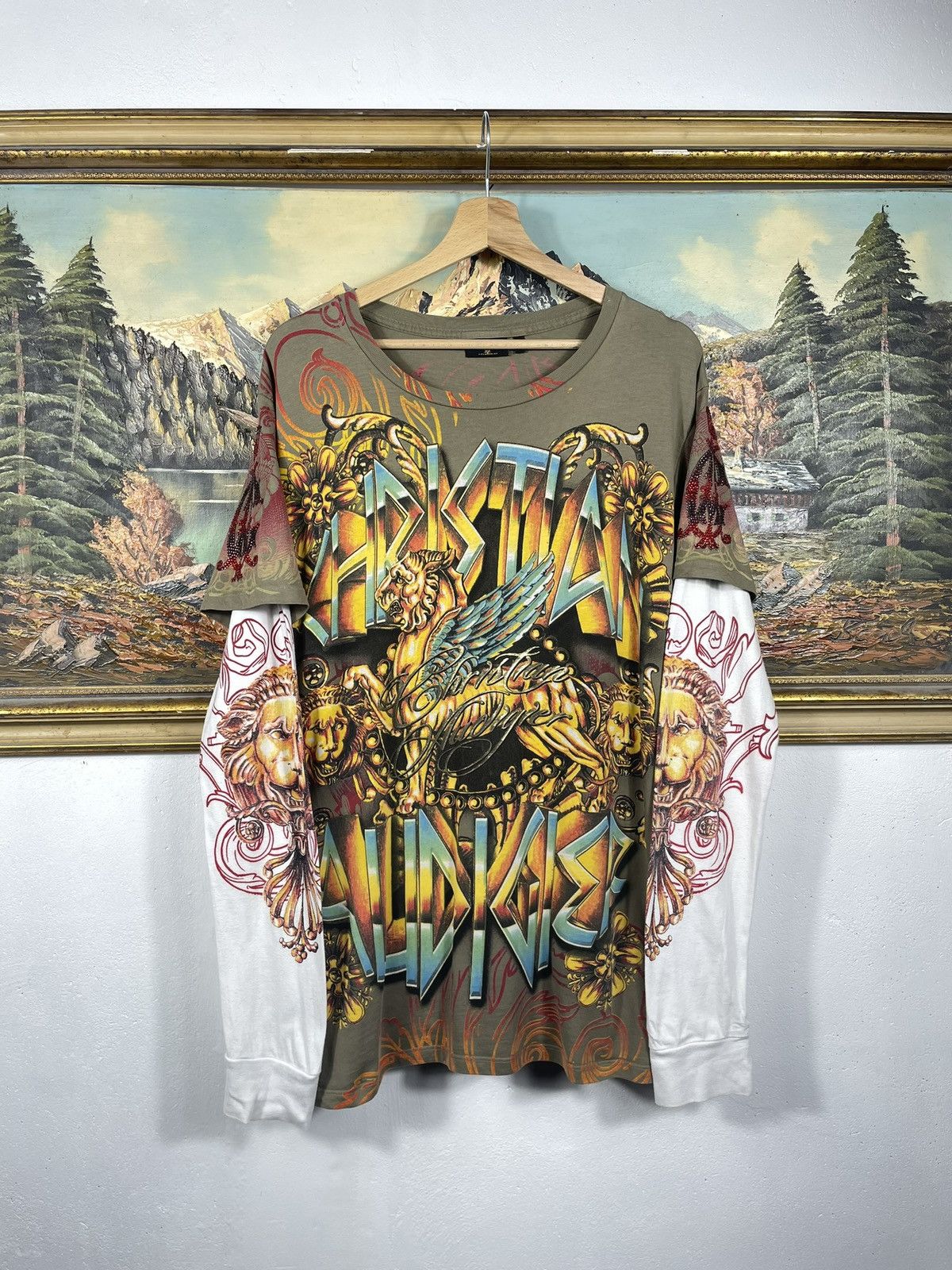 Christian Audigier Christian Audigier Retro 00s Loose Tee Sweatshirt Cyber Size US L / EU 52-54 / 3 - 1 Thumbnail