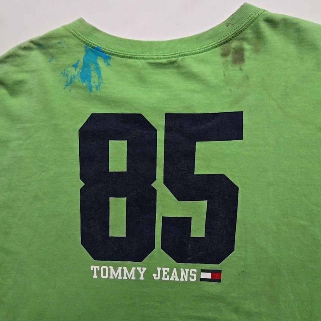 Tommy Jeans Tommy Jeans Graphic Tee Green Logo 85 Paint Stains L Shirt Size US L / EU 52-54 / 3 - 4 Thumbnail