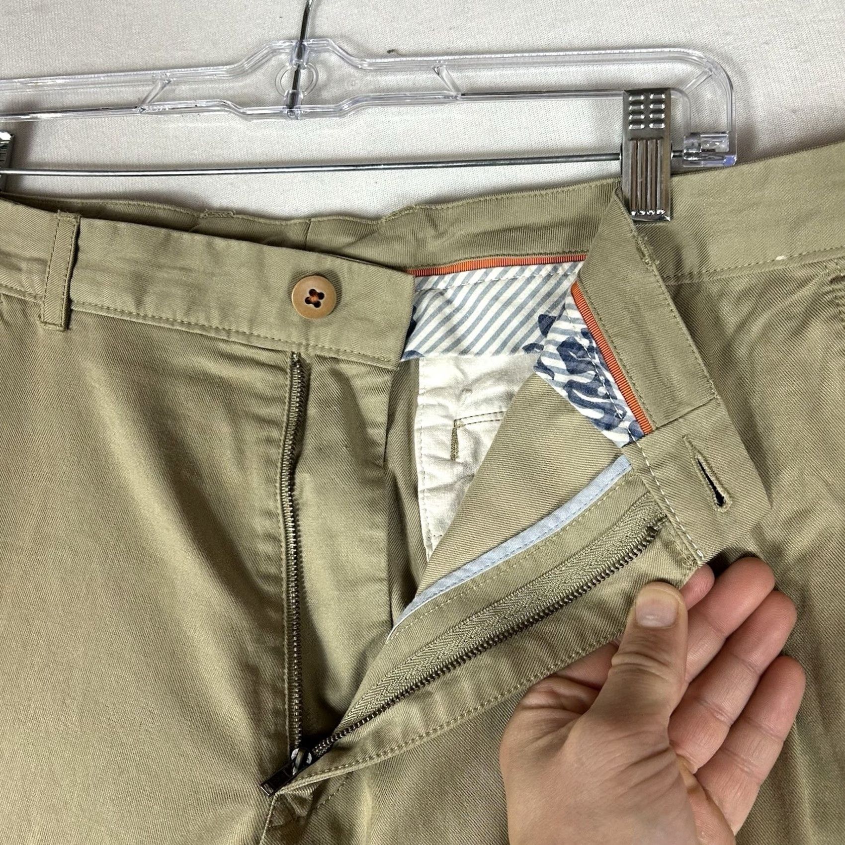 Tommy Bahama Tommy Bahama Flat Front Chino Pants Mens 38x30 Beige Khaki Golf Stretch Tencel Size US 38 / EU 54 - 5 Thumbnail