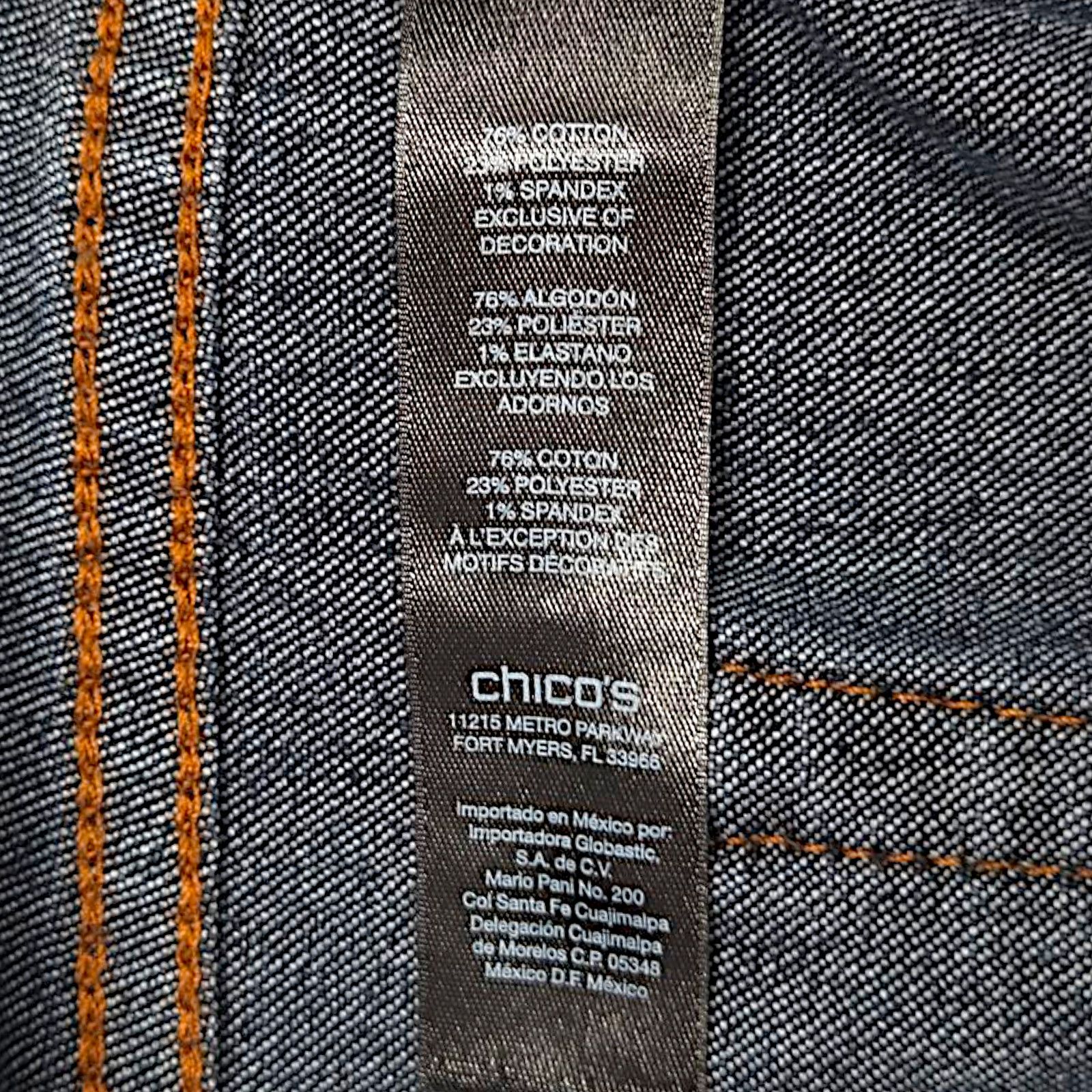 Chicos EUC Chico's Straight Leg Ankle Jeans Sz 0.5 [5-6]x28 Indigo Size 29" - 6 Thumbnail