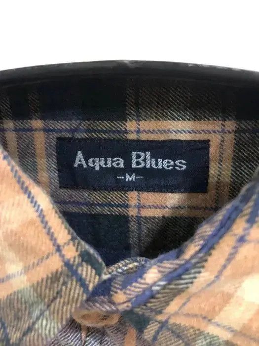 Flannel × Vintage Vintage Aqua Blue Plaid Tartan Flannel Shirt 👕 Size US M / EU 48-50 / 2 - 3 Thumbnail