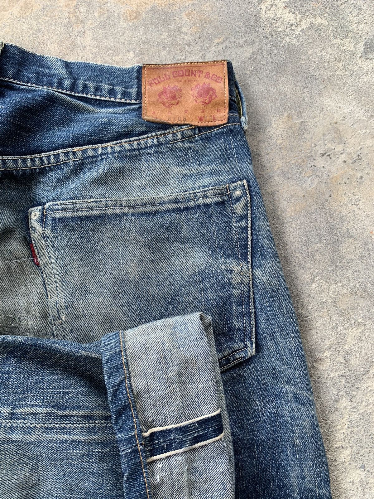 Full Count & Co. Vintage Full Count 0105 Selvedge Distressed Denim Size US 31 - 3 Thumbnail