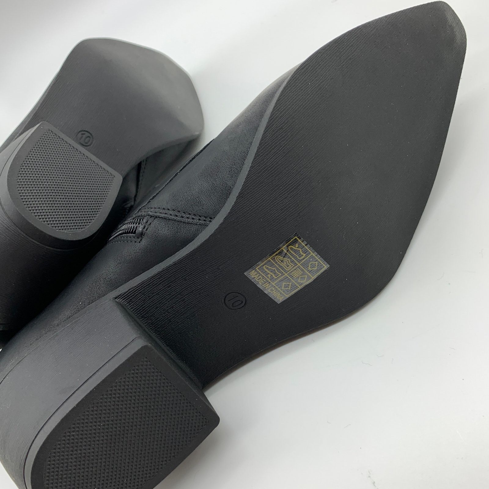Other Black Ankle Bootie Women Size 10 Solid Faux leather Pointed Size US 10 / IT 40 - 3 Thumbnail