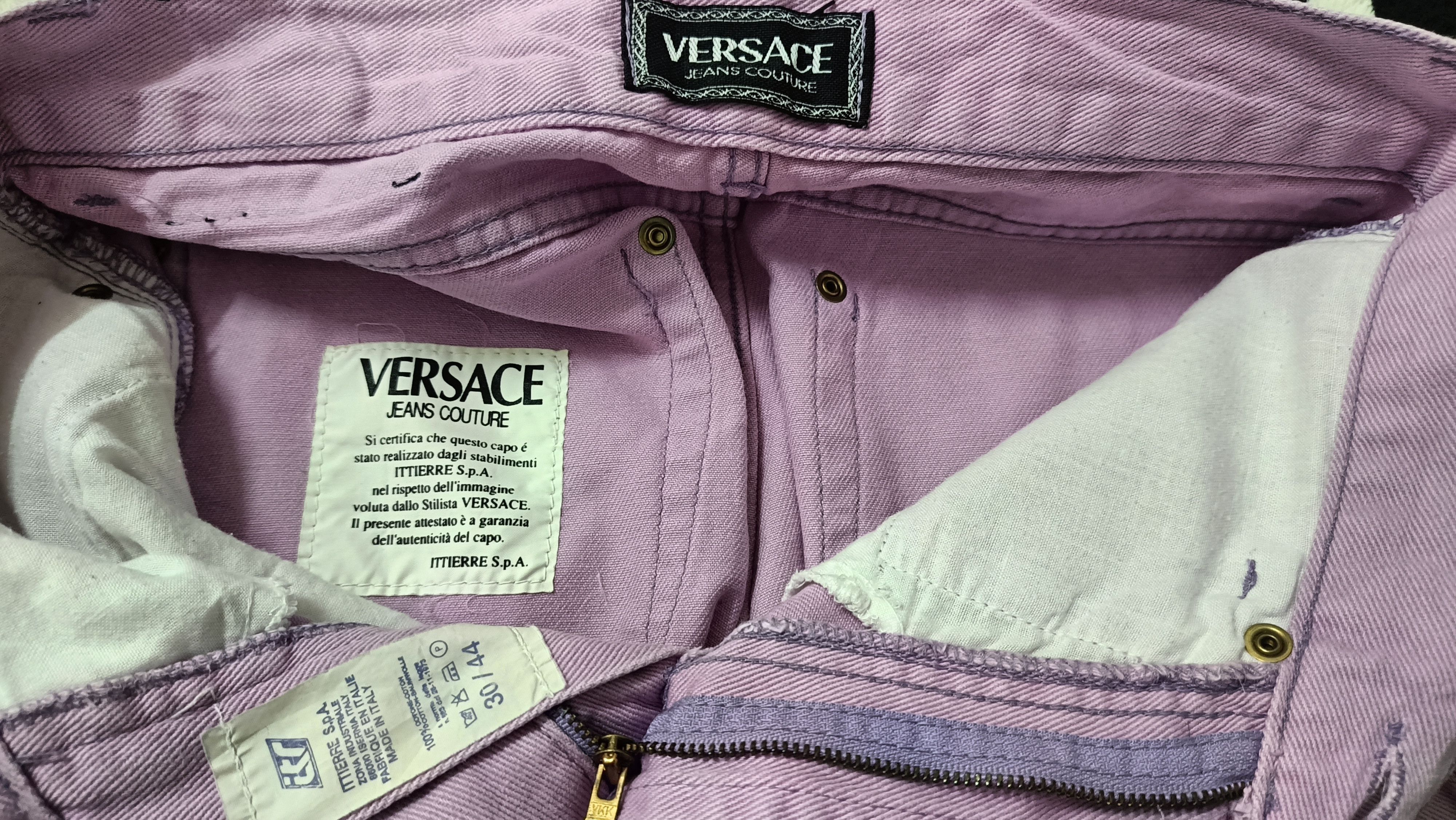 Versace 🔥🔥Rare Vintage 90s Versace Purple Jeans Size 28" / US 6 / IT 42 - 8 Thumbnail