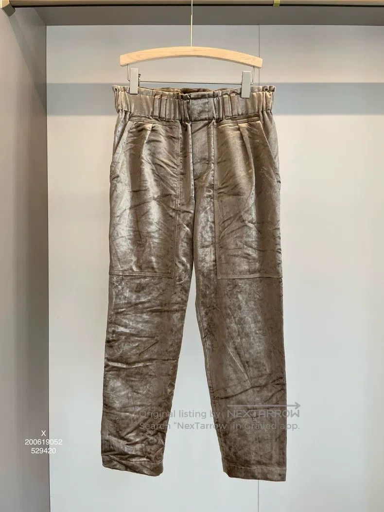 Brunello Cucinelli Brunello Cucinelli Iridescent Velvet Casual Trousers Size 27" / US 4 / IT 40 - 1 Thumbnail