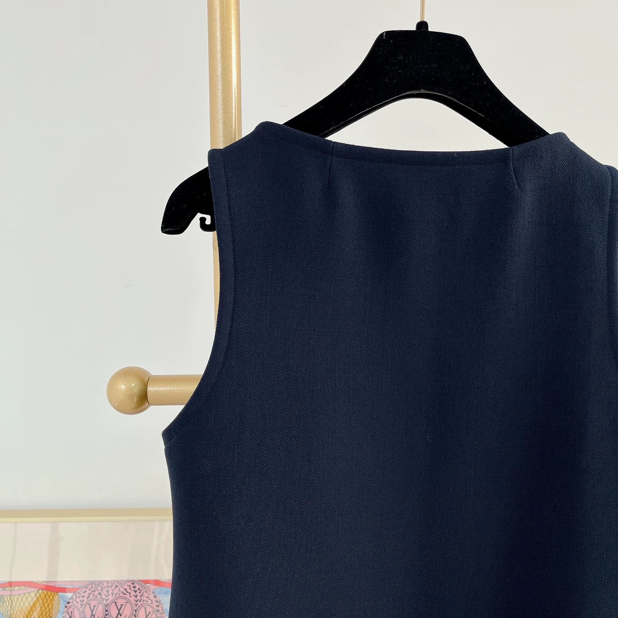 Prada Prada navy blue sleeveless dress 38 Size S / US 4 / IT 40 - 6 Thumbnail