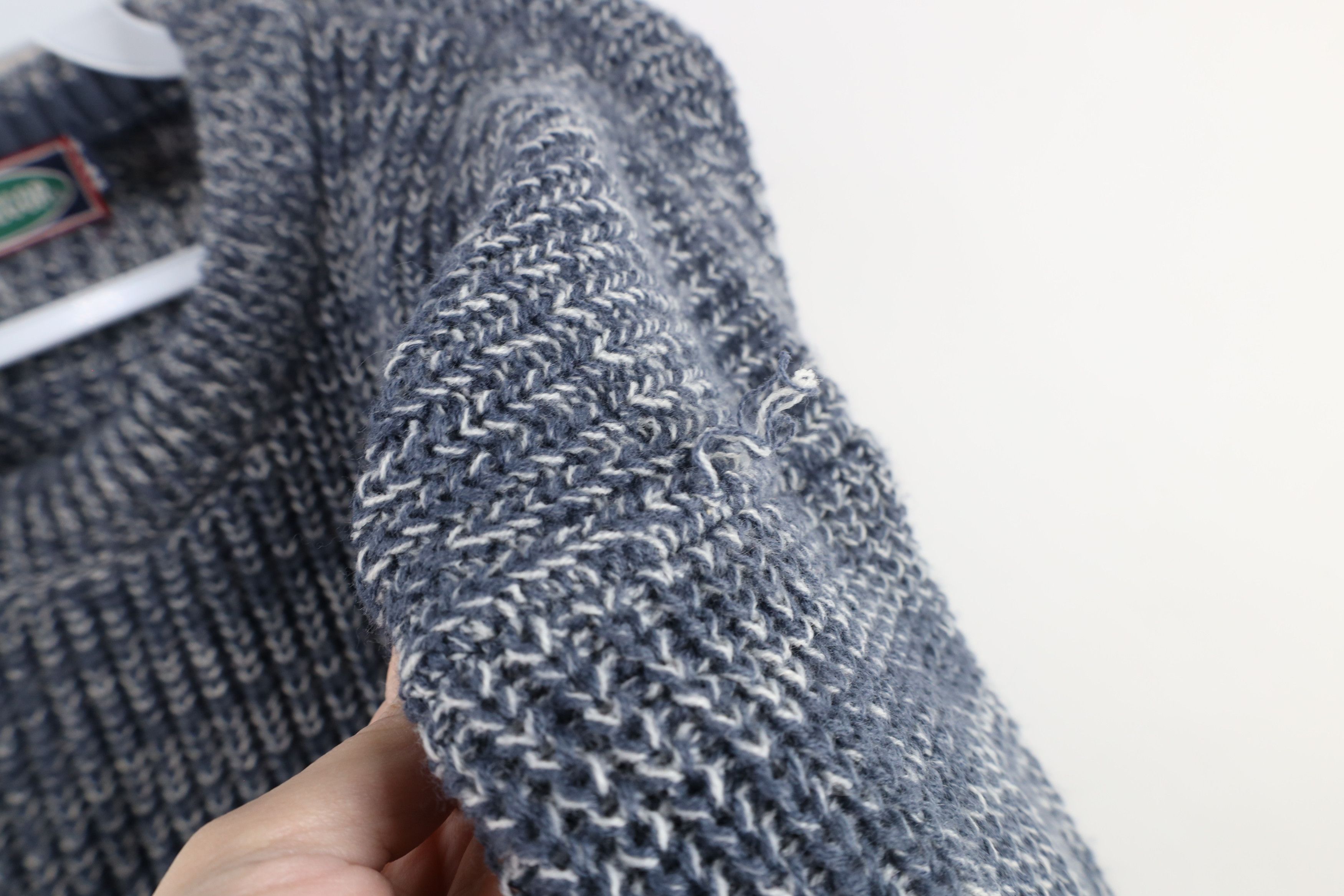 Vintage Vintage 90s Streetwear Ribbed Knit Crewneck Sweater Gray Size US L / EU 52-54 / 3 - 4 Thumbnail