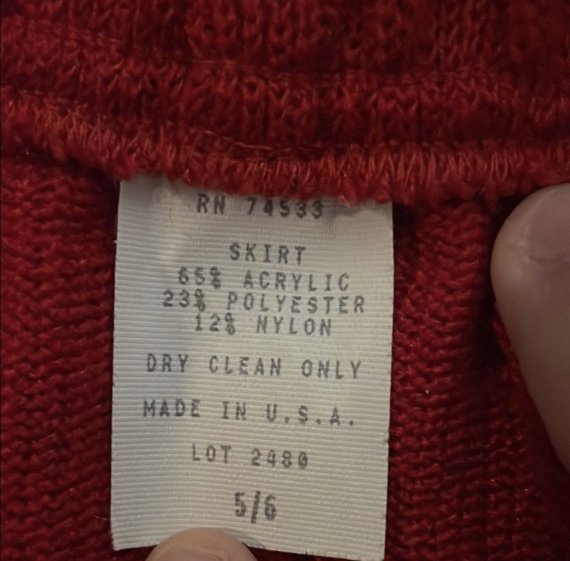 Other Red Midi Pencil Skirt Size 28" / US 6 / IT 42 - 2 Thumbnail