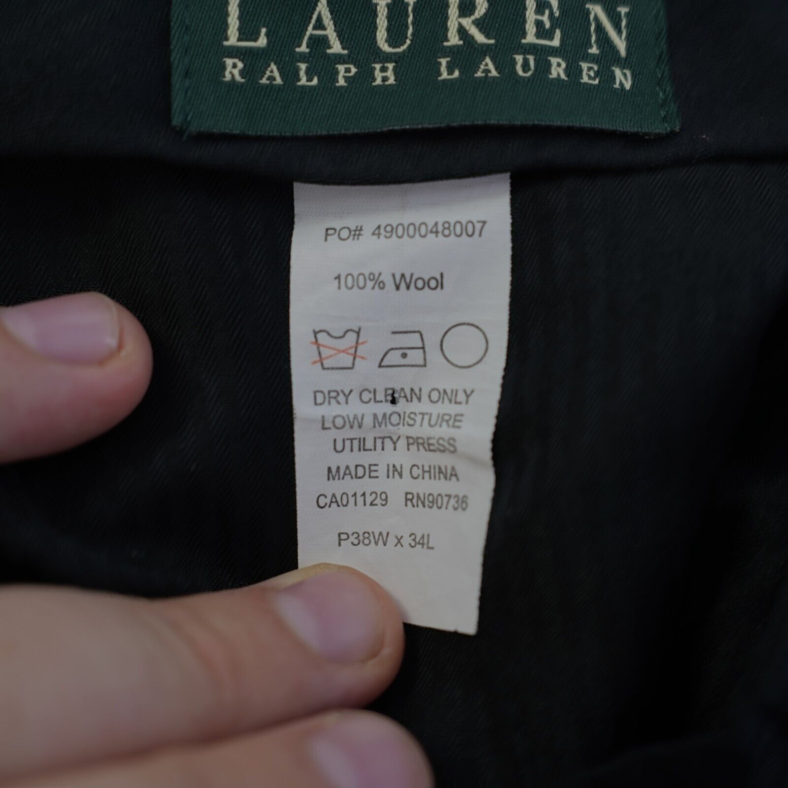 Lauren Ralph Lauren Lauren Ralph Lauren Blue Check Windowpane Wool High Rise Dre Size 40L - 5 Thumbnail