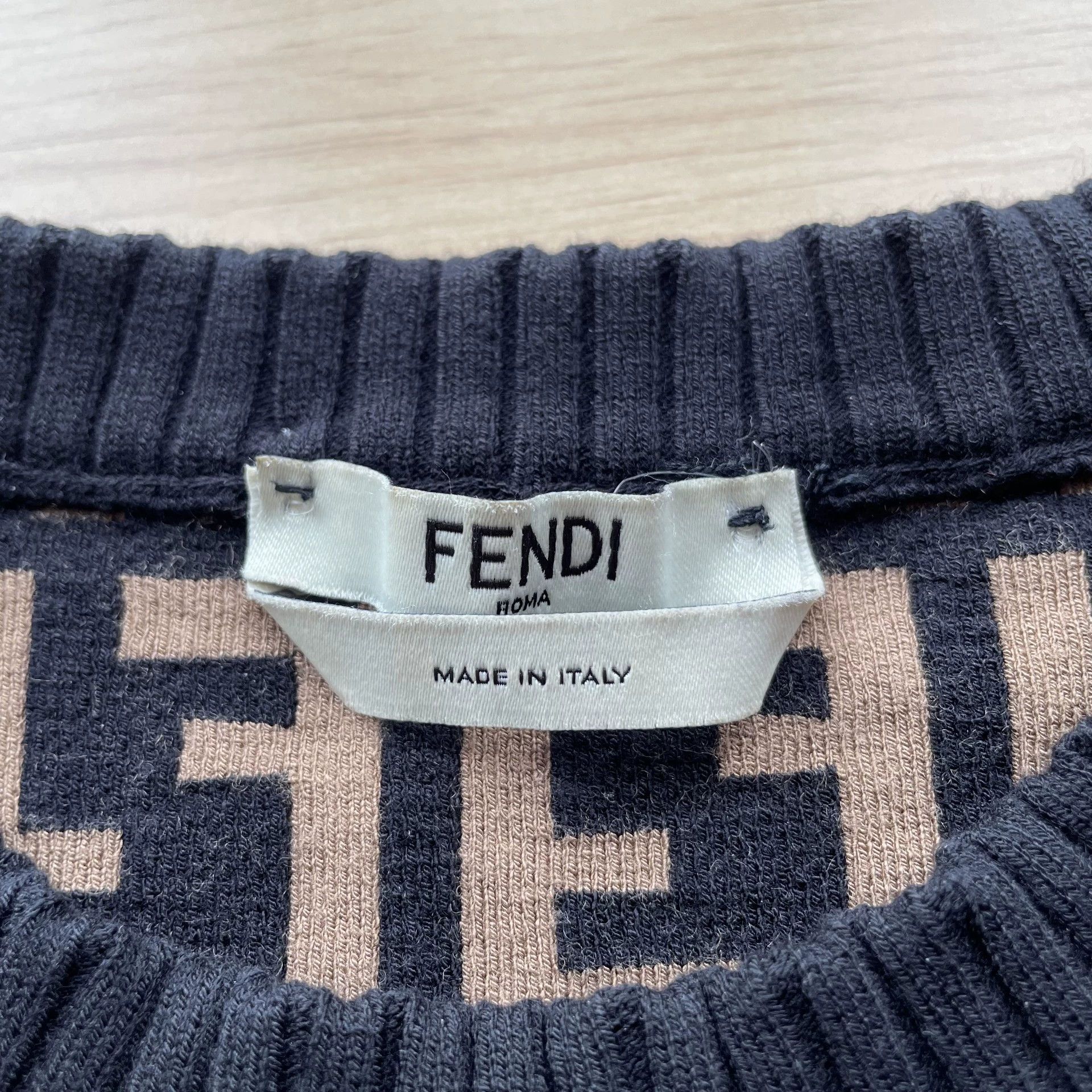 Fendi Fendi 99 New FF All-Over SS Knit Women's Brown 38 Size XS / US 0-2 / IT 36-38 - 4 Thumbnail