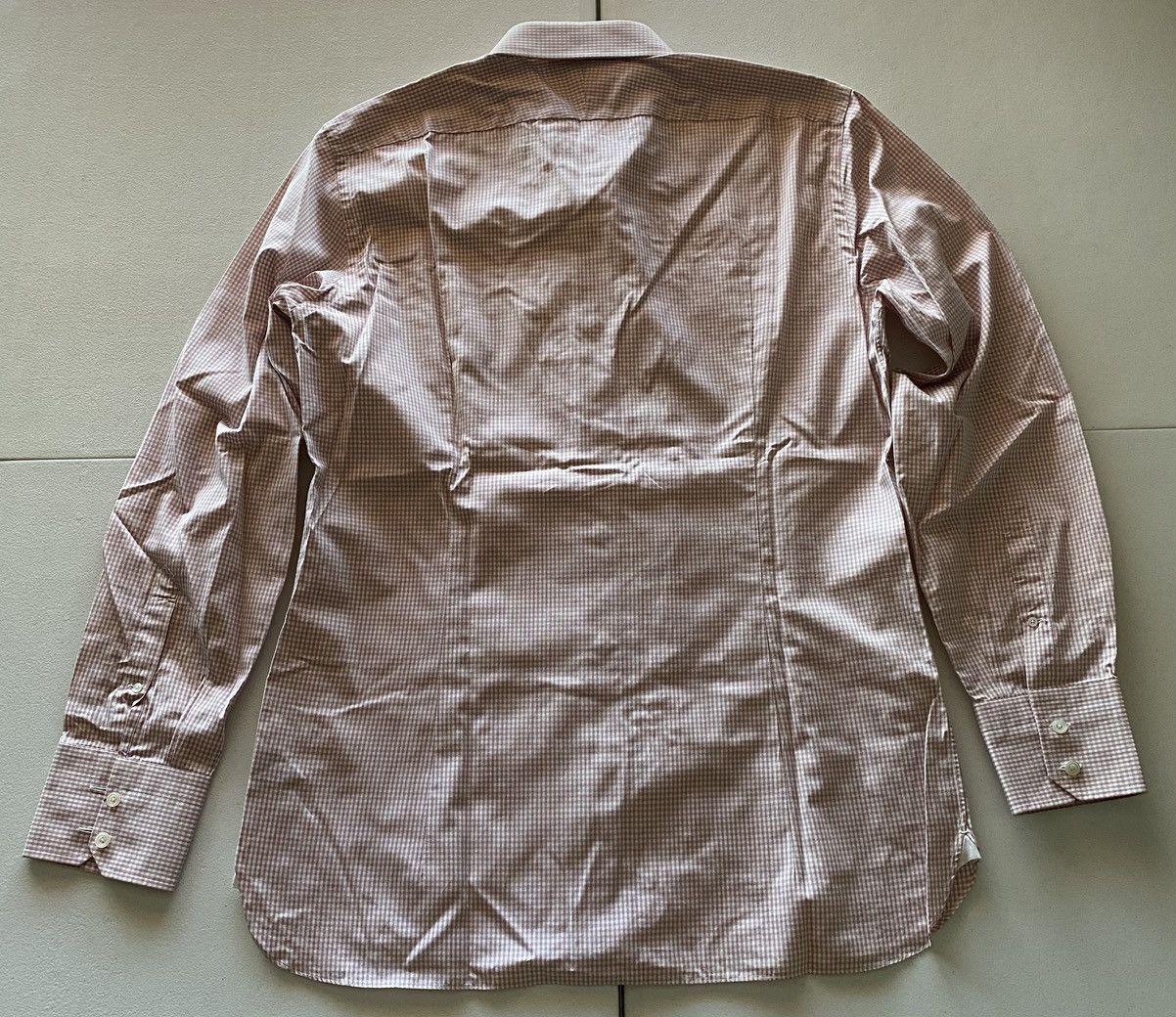 Tom Ford Tom Ford light pink gingham check shirt 17 43e NEW Size US L / EU 52-54 / 3 - 4 Thumbnail