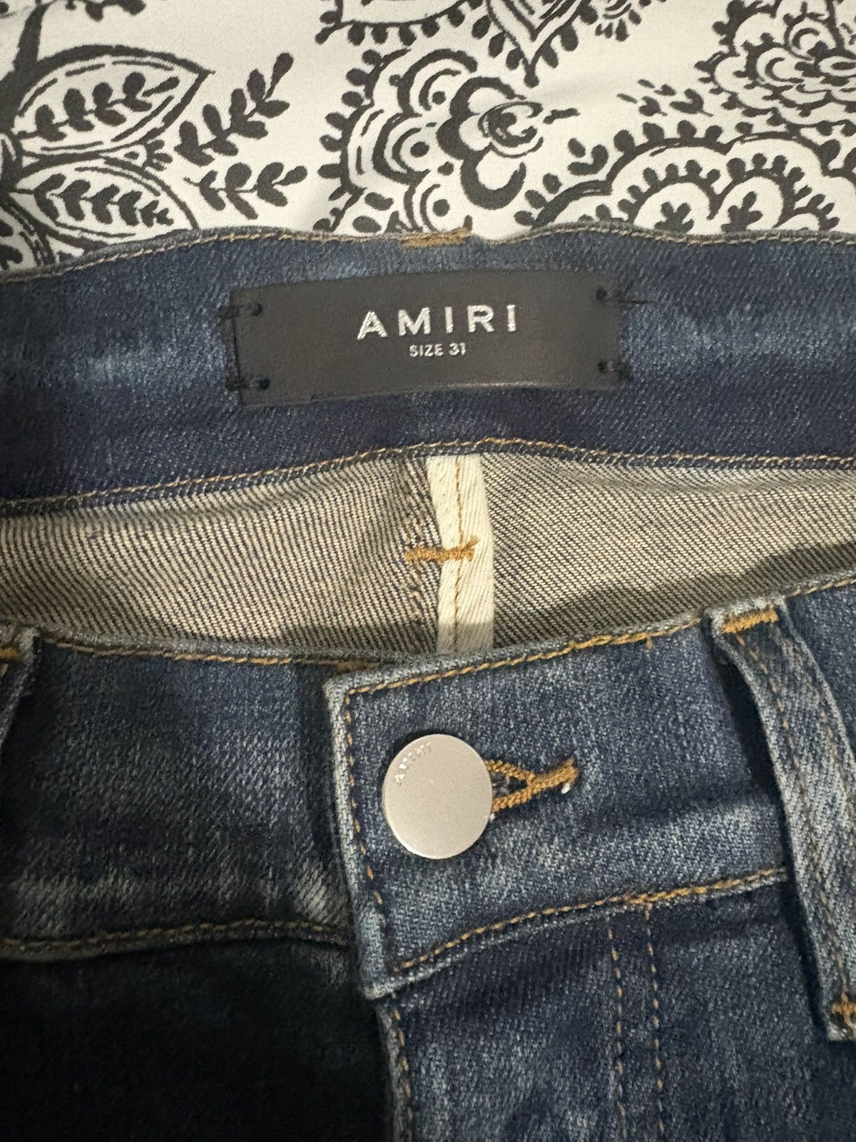 Amiri Amiri Mx1 Dark Indigo Jeans Size US 31 - 2 Thumbnail