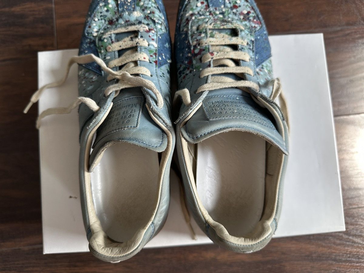 Maison Margiela Maison Margiela 44 / US 11 Blue Paint Splatter Replica GATs Size US 11 / EU 44 - 8 Thumbnail