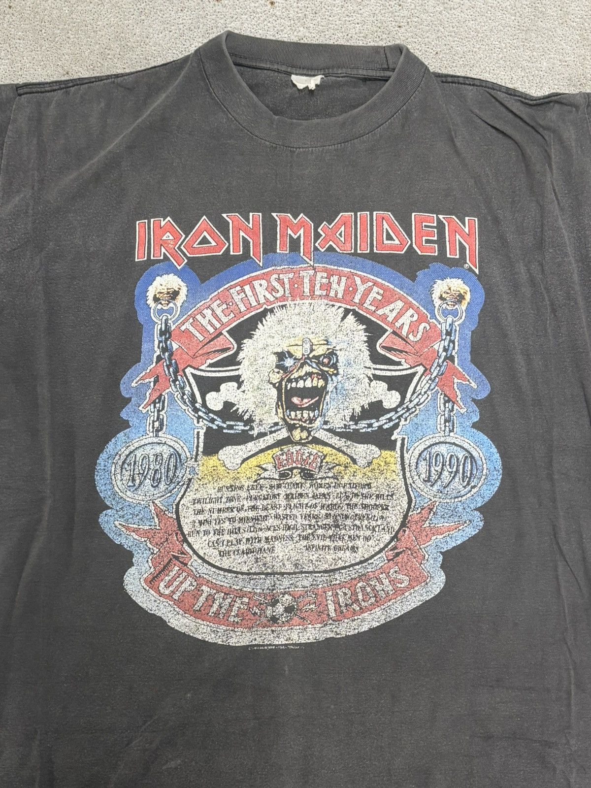 Band Tees 1990 IRON MAIDEN UP THE IRON THE DECENNIUM Decennium Size US XL / EU 56 / 4 - 3 Thumbnail