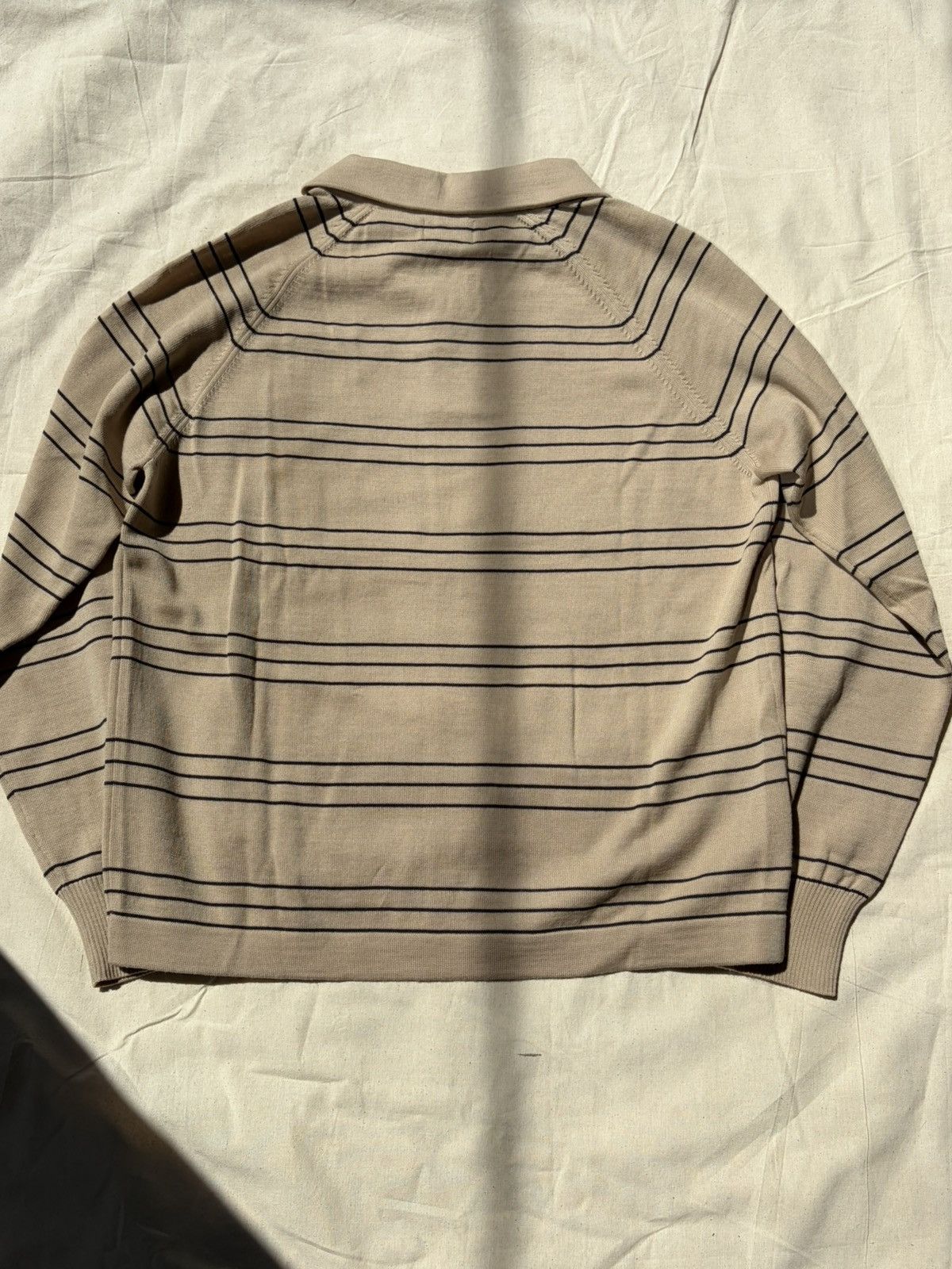 At Last & Co At last co timeworn beige raglan sleeve wool knitted polo Size US L / EU 52-54 / 3 - 5 Thumbnail