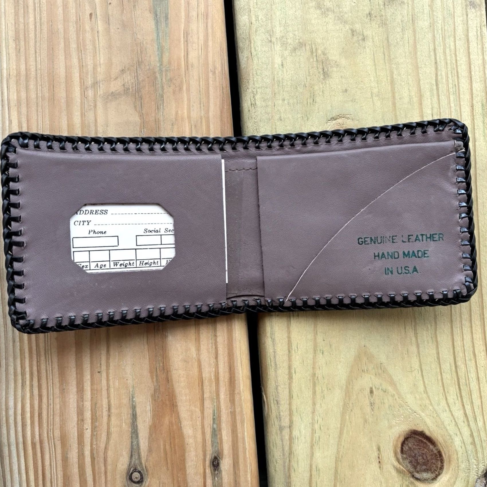 Vintage VINTAGE Eagle Leather Wallet Bifold Hand Tooled USA Made Cowby Western 9x4in Men Wallet Brown Leather USA Made Handcrafted Size ONE SIZE - 2 Thumbnail
