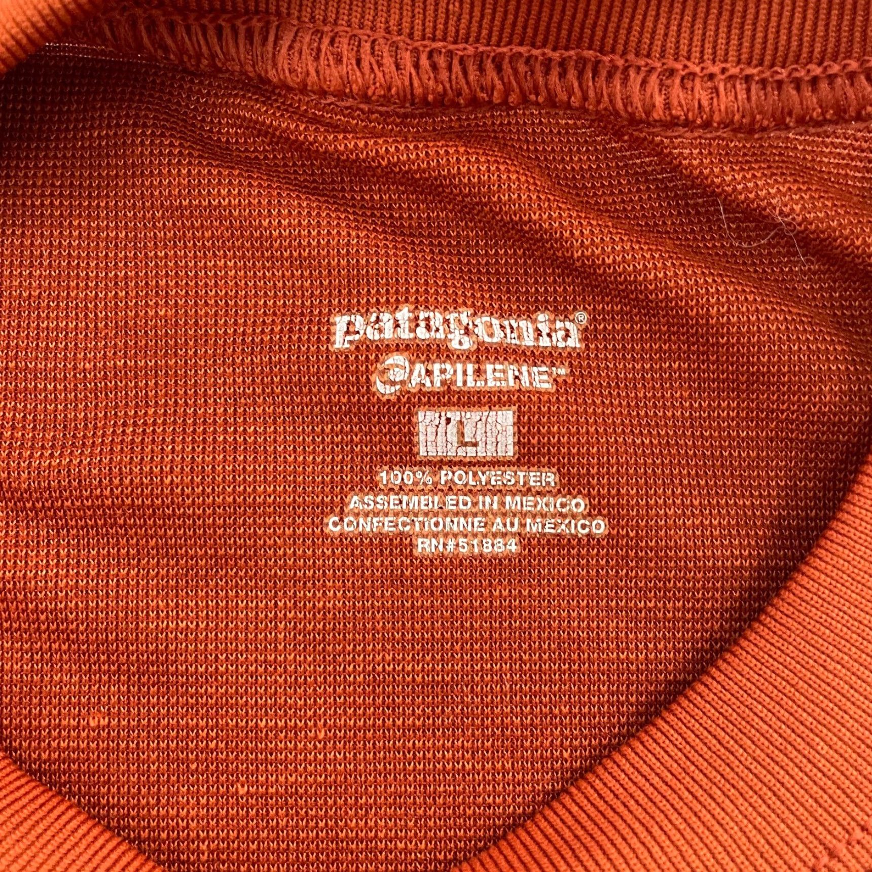 Patagonia Vintage Patagonia Shirt Adult Large Orange Capilene Long Sleeve Pullover Logo Mens L Size US L / EU 52-54 / 3 - 5 Thumbnail