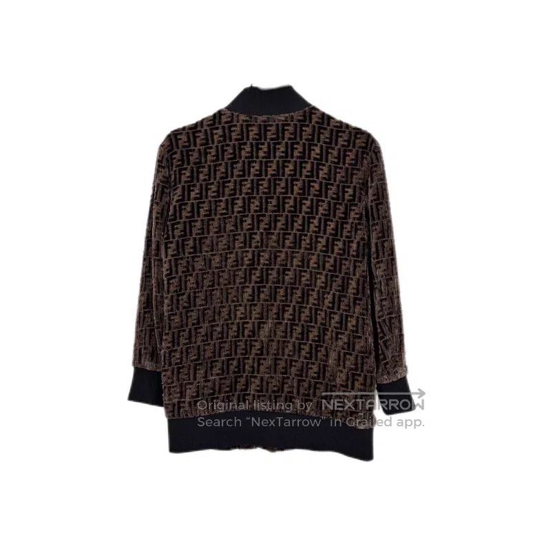 Fendi Fendi Dark brown logo velvet jacket Size XS / US 0-2 / IT 36-38 - 2 Thumbnail