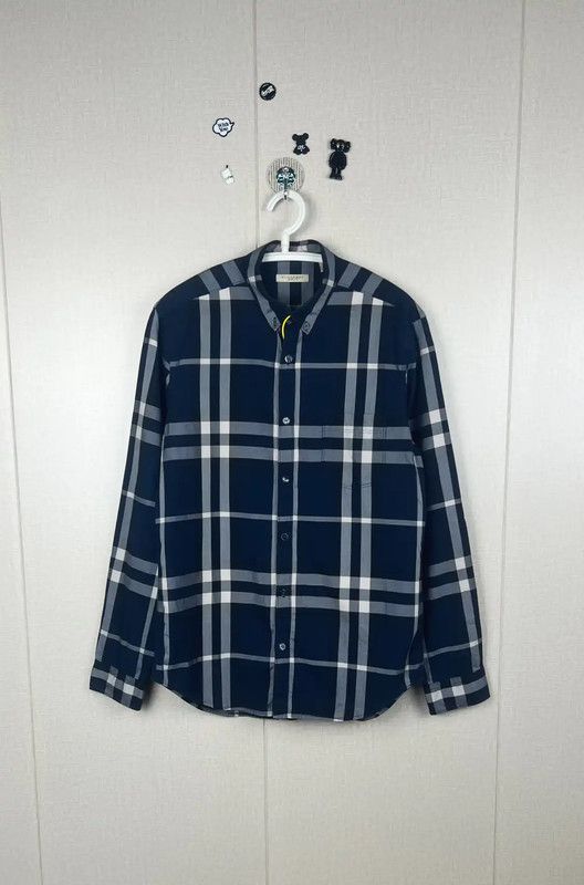 Burberry Navy Cotton Men's Shirt